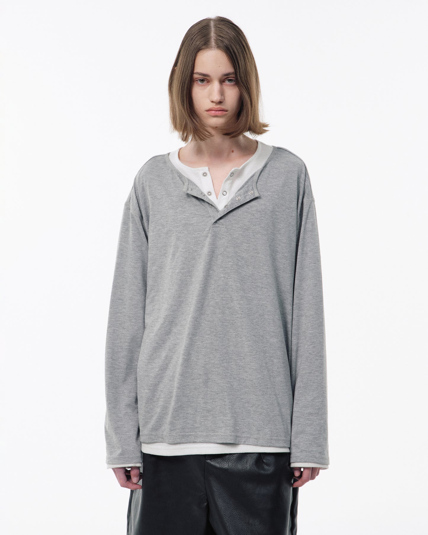 2PIECE PACK HENELY-NECK L/S TEE