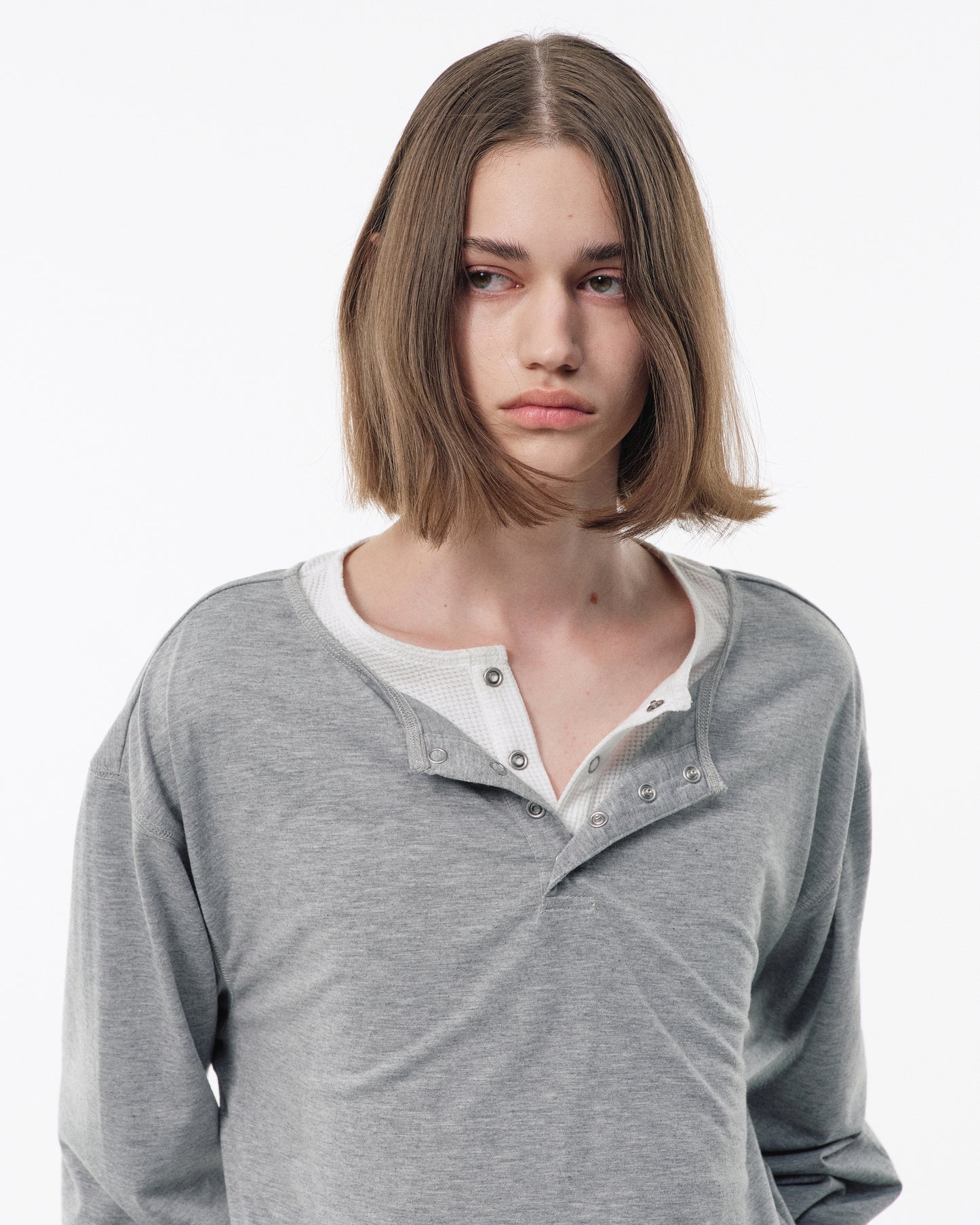 2PIECE PACK HENELY-NECK L/S TEE