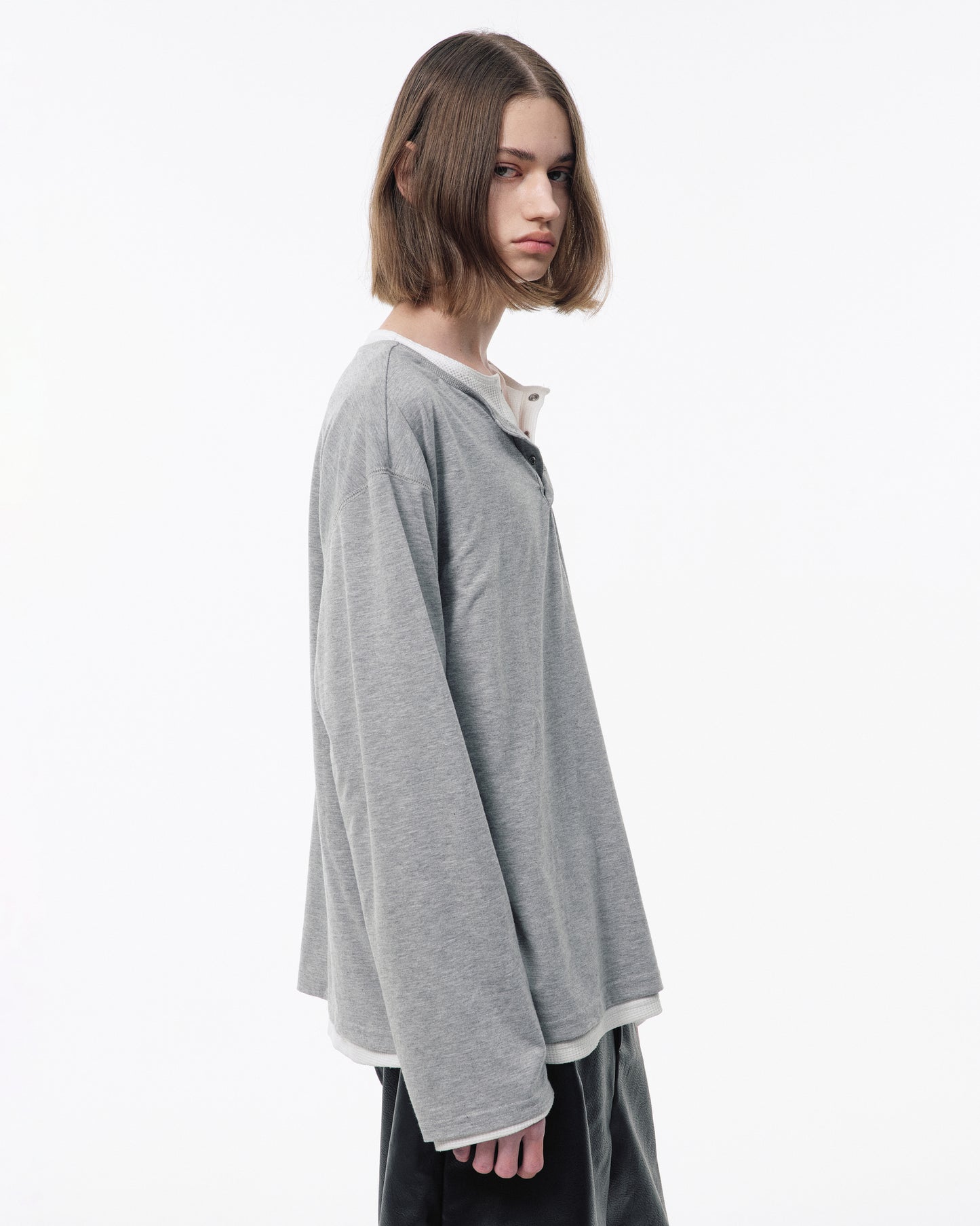 2PIECE PACK HENELY-NECK L/S TEE