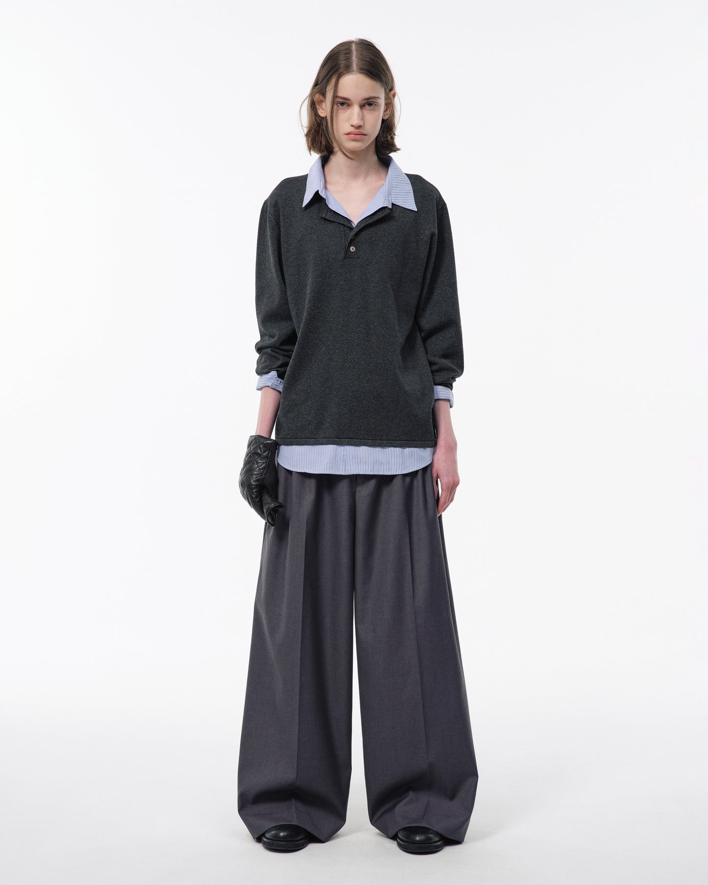 3 TUCK WIDE BAGGY SLACKS