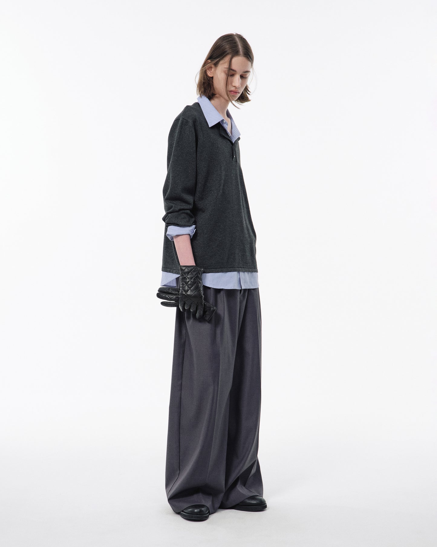3 TUCK WIDE BAGGY SLACKS