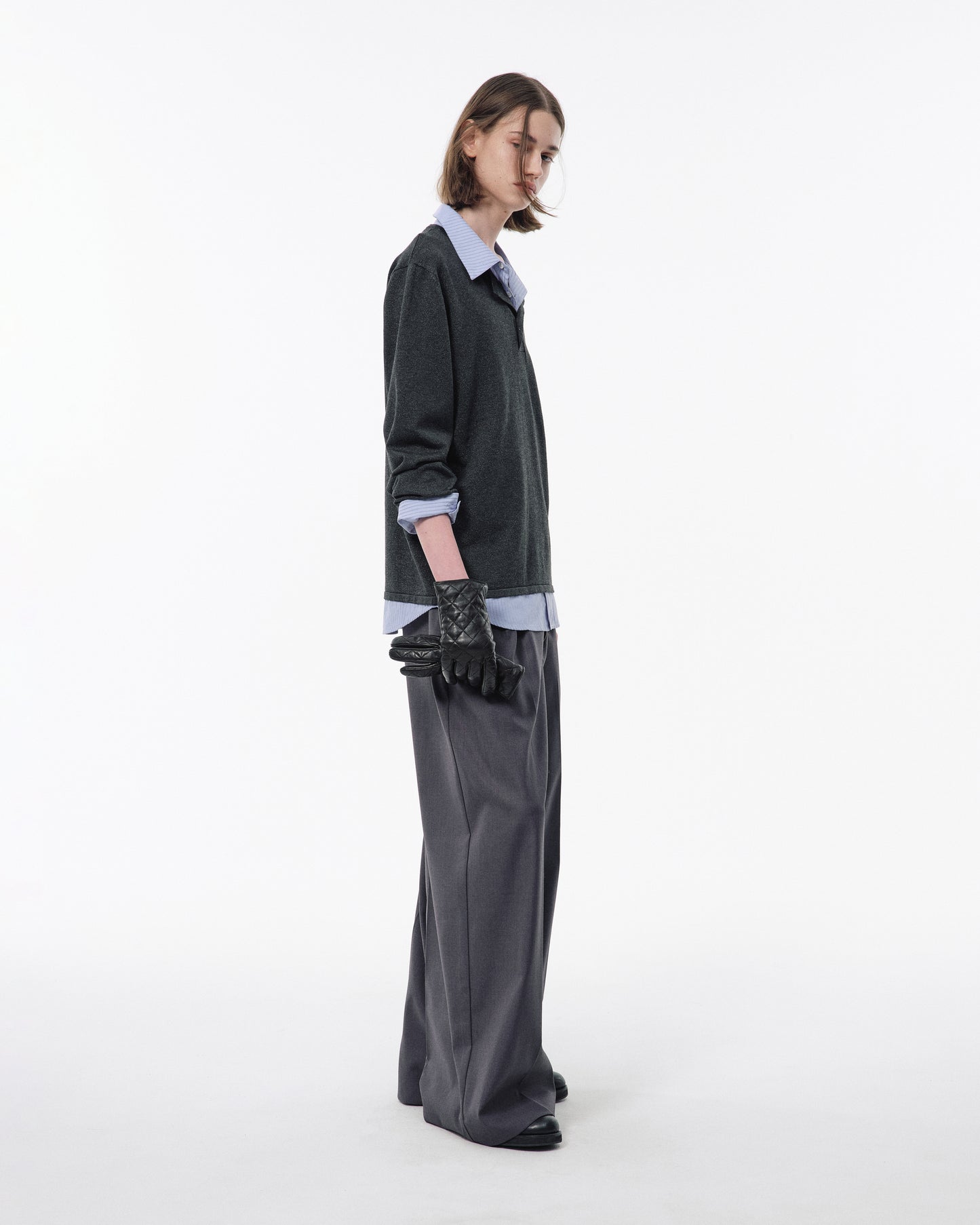3 TUCK WIDE BAGGY SLACKS