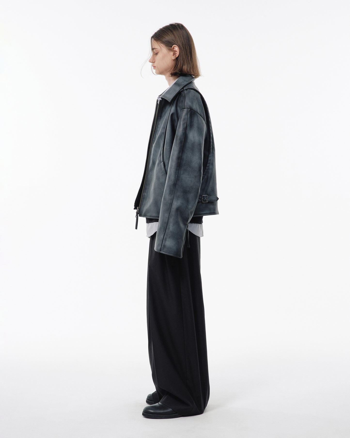 3 TUCK WIDE BAGGY SLACKS