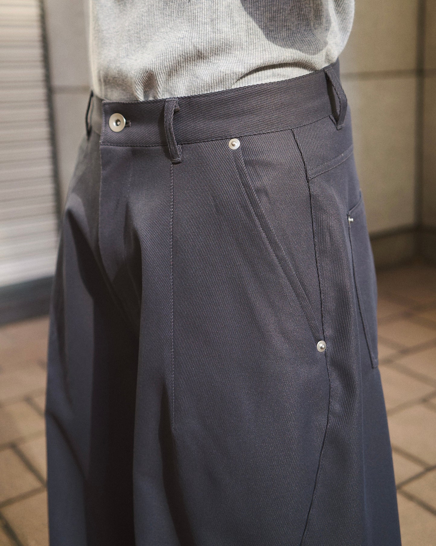 super baggy polyester slacks