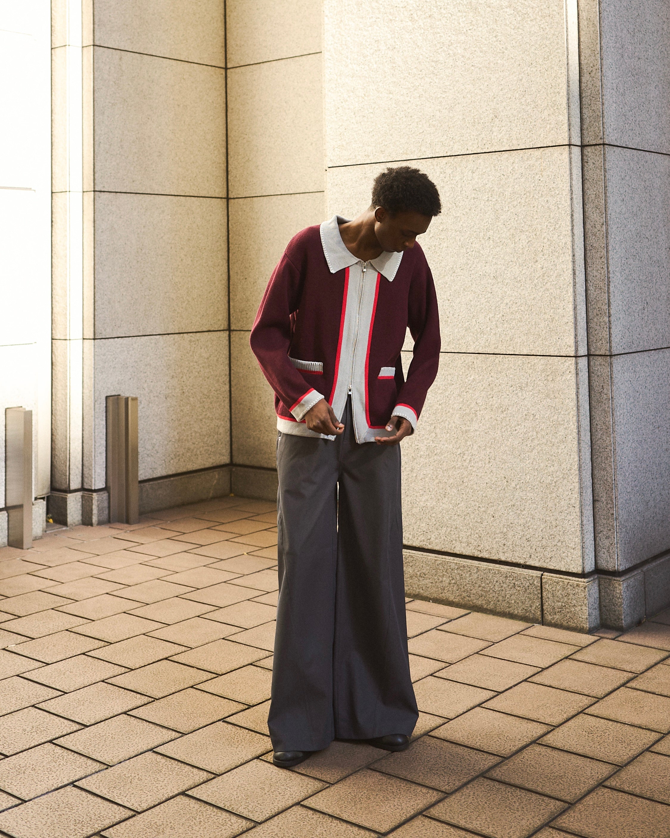 super wide baggy polyester slacks – CAMPHOR WOOD - OFFICIAL
