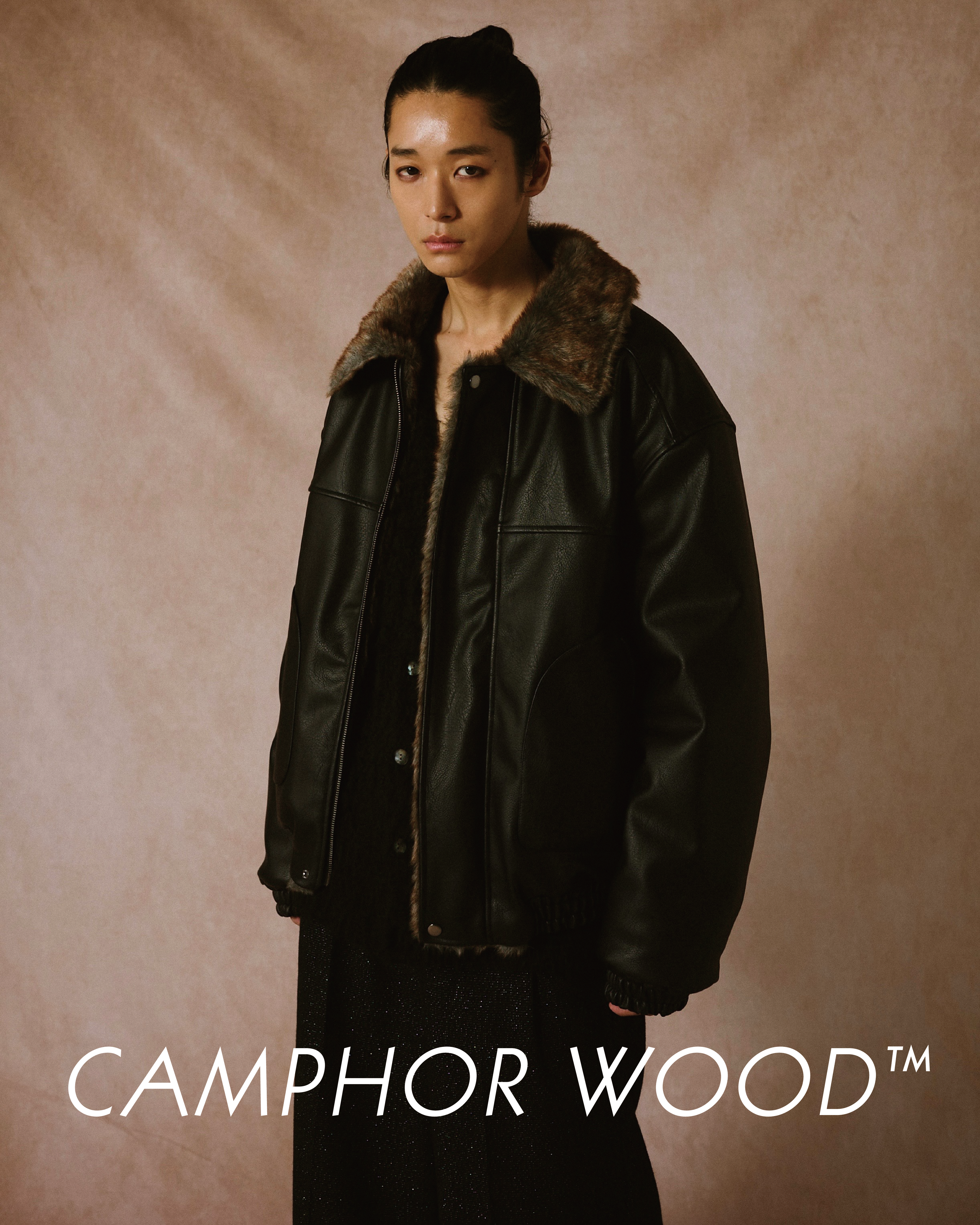カンファーウッド　ジャケット short length zipped PU-leather sport jacket – CAMPHOR WOOD