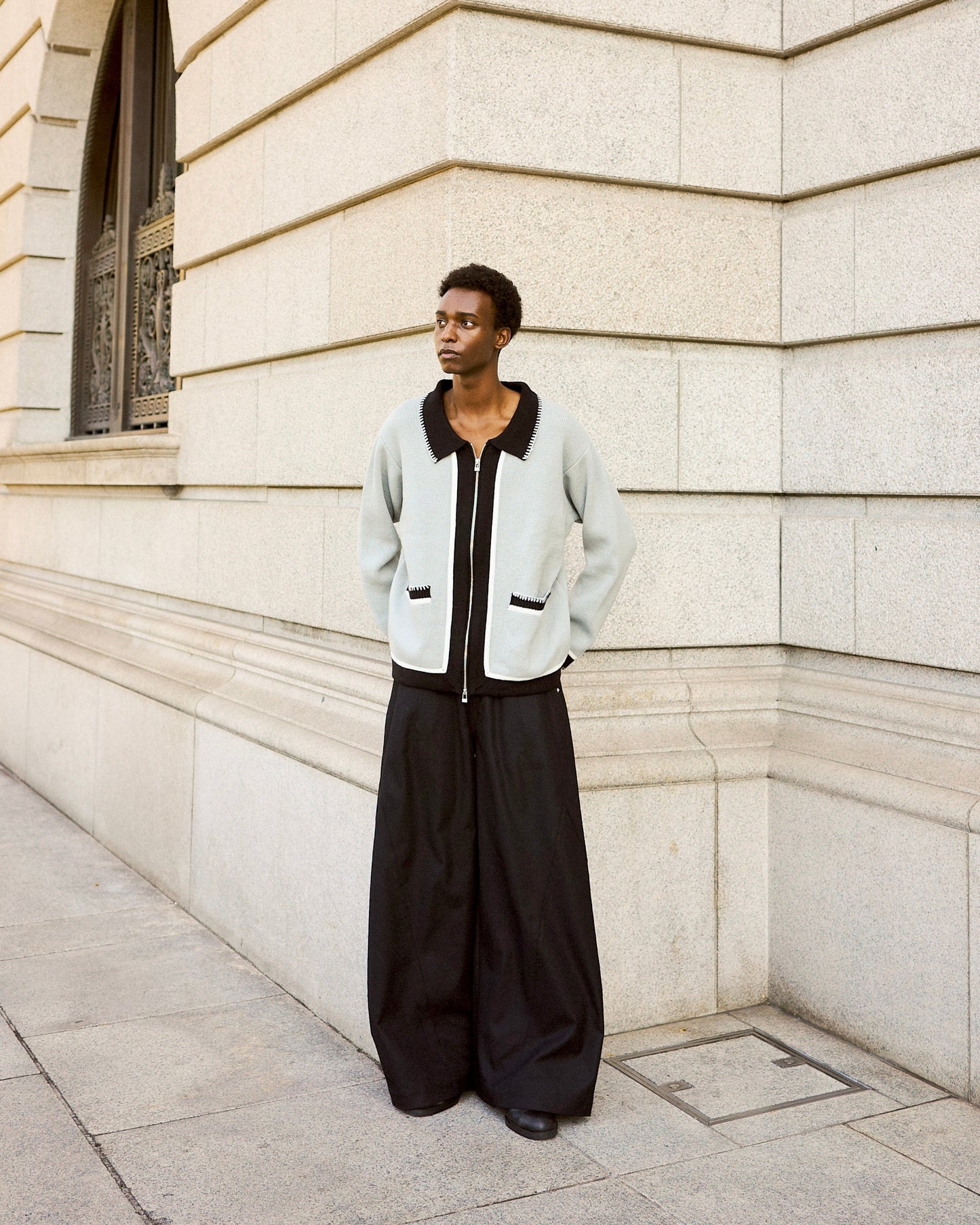 super baggy polyester slacks