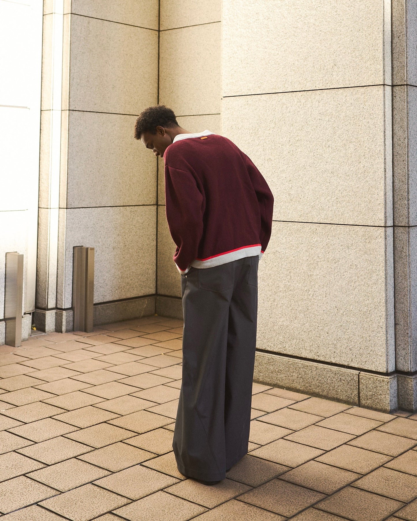 super baggy polyester slacks
