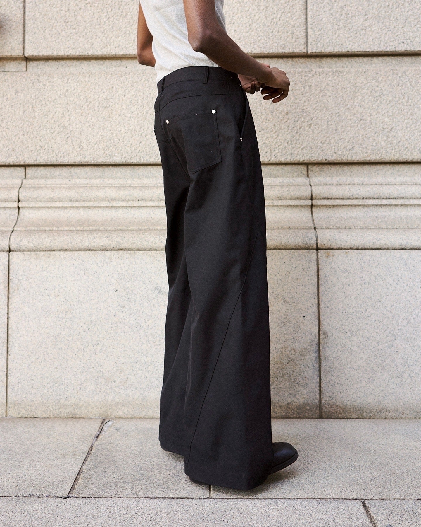 super baggy polyester slacks