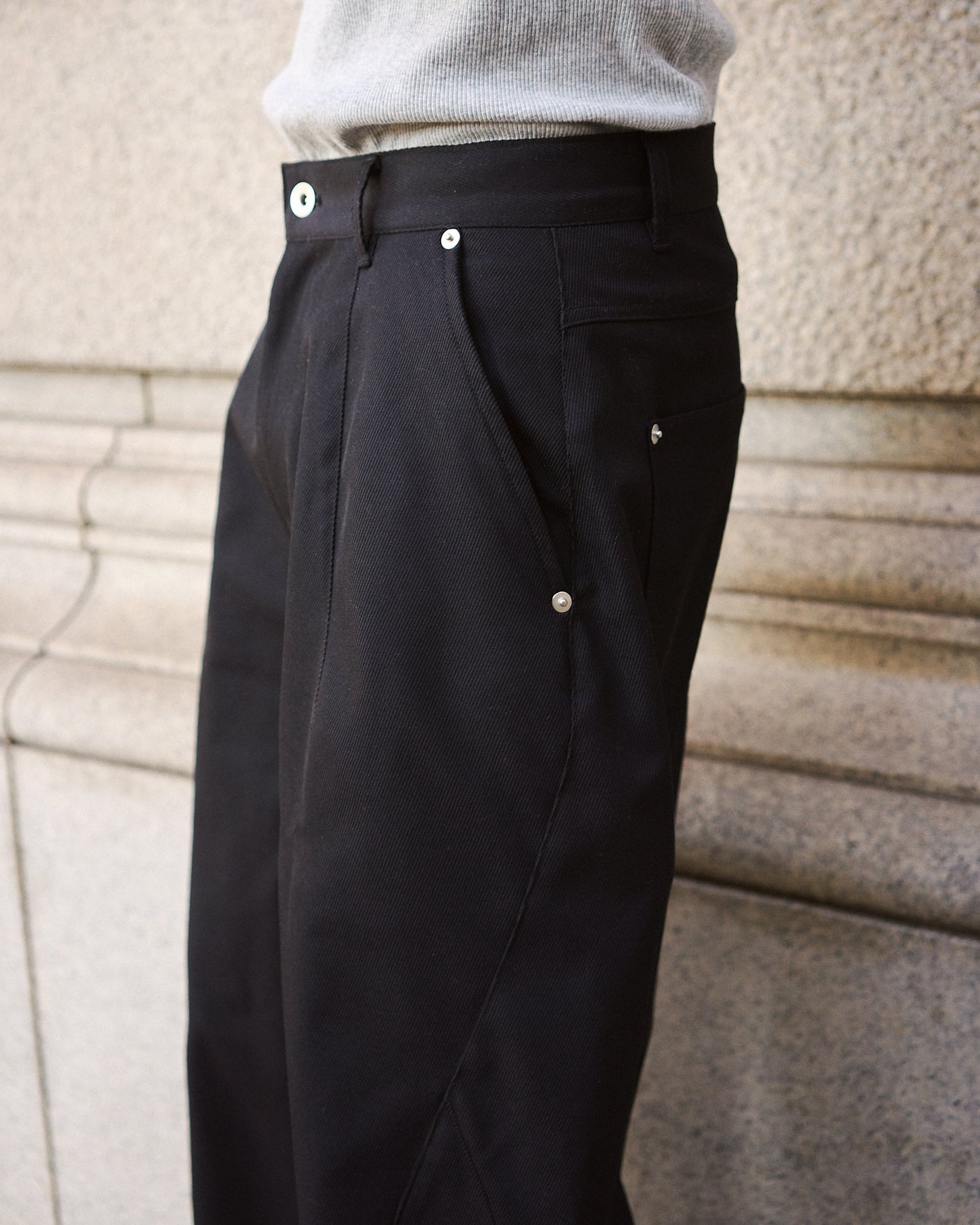 super baggy polyester slacks