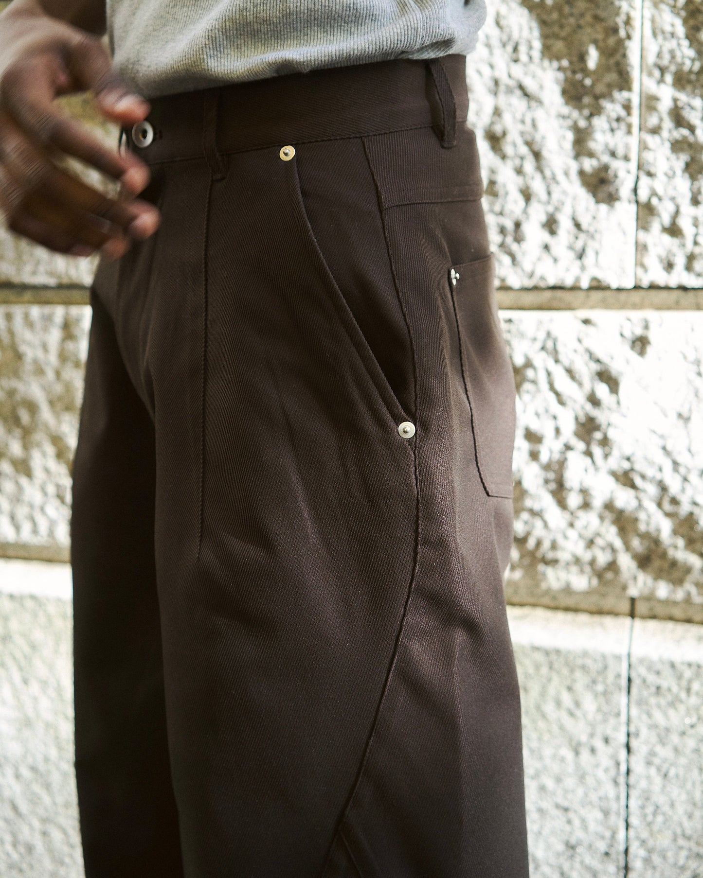 super baggy polyester slacks
