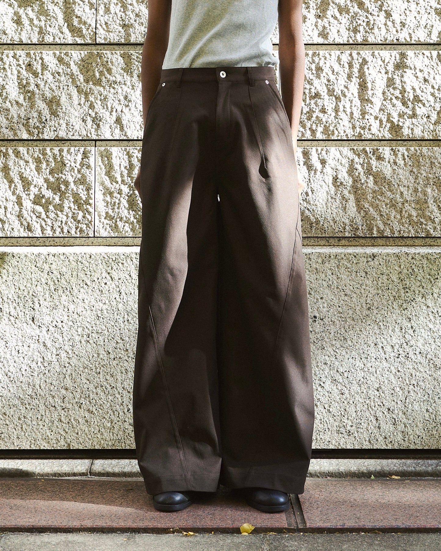 super baggy polyester slacks