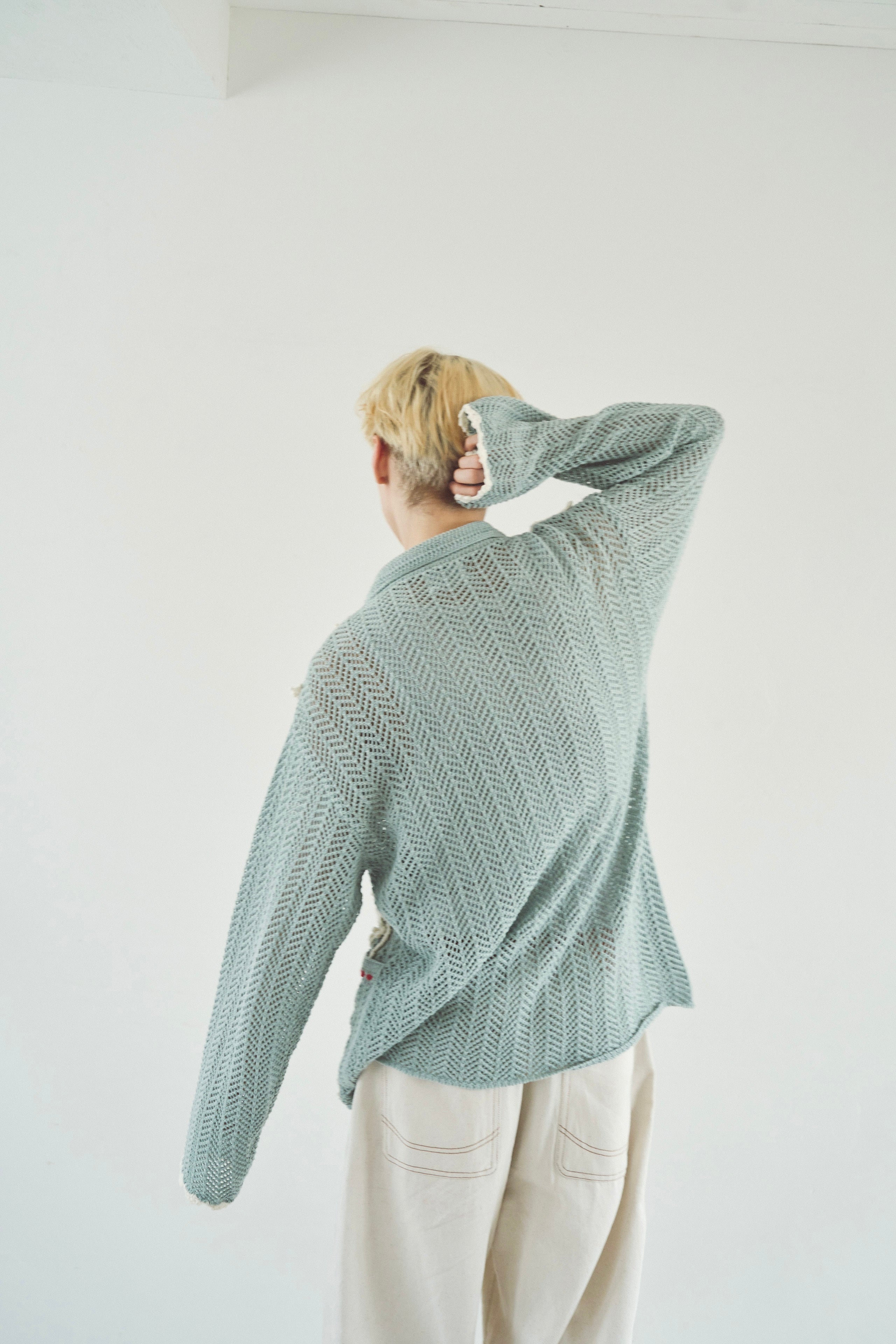hand knit flower line Cuba shirt cardigan – CAMPHOR WOOD