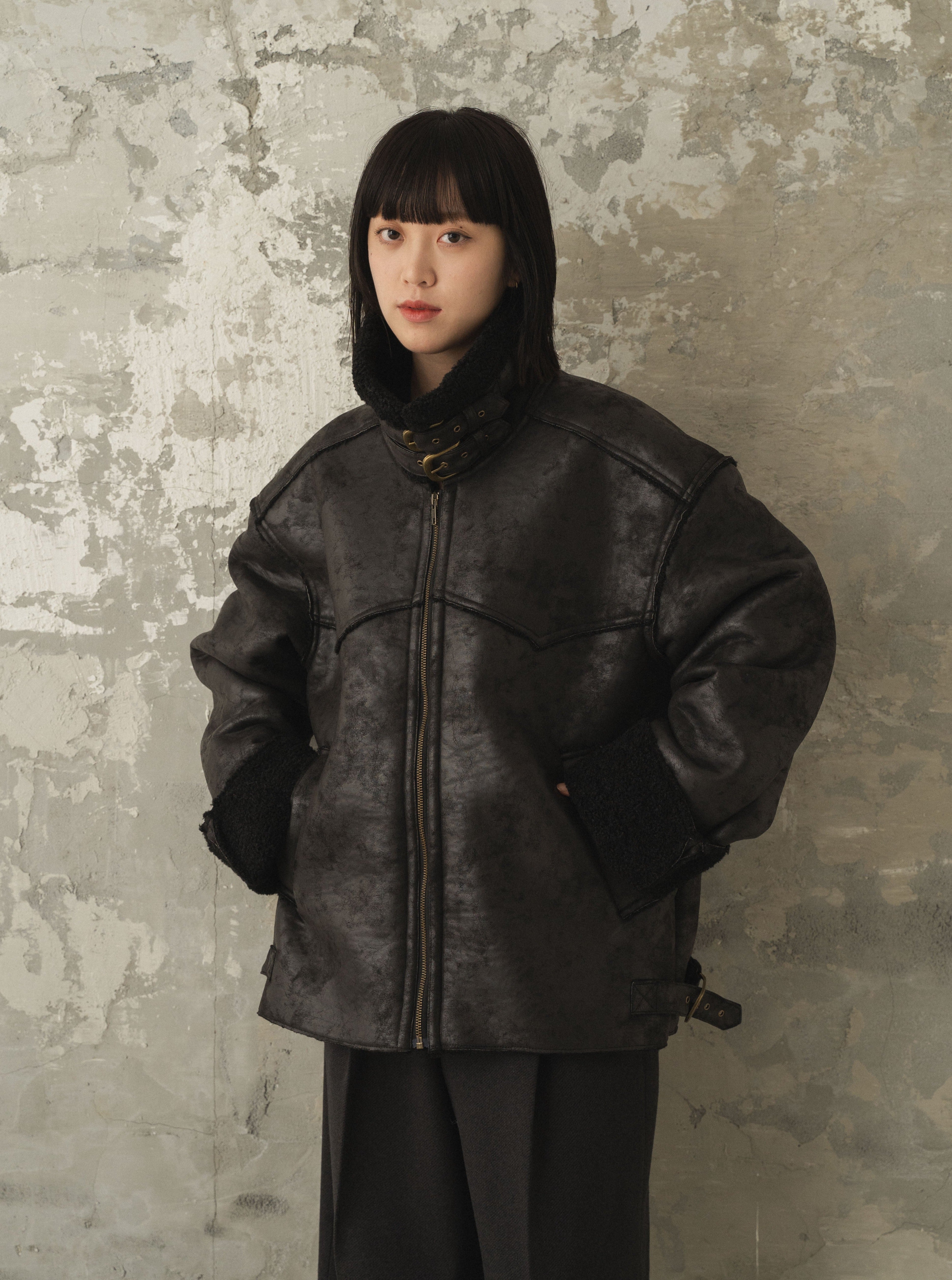 cut off faux fade mouton B-3 jacket – camphorwood