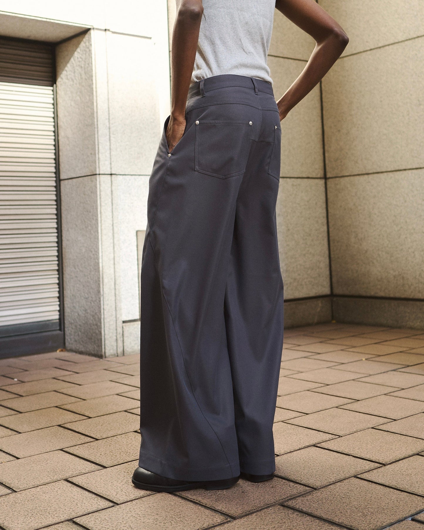 super baggy polyester slacks
