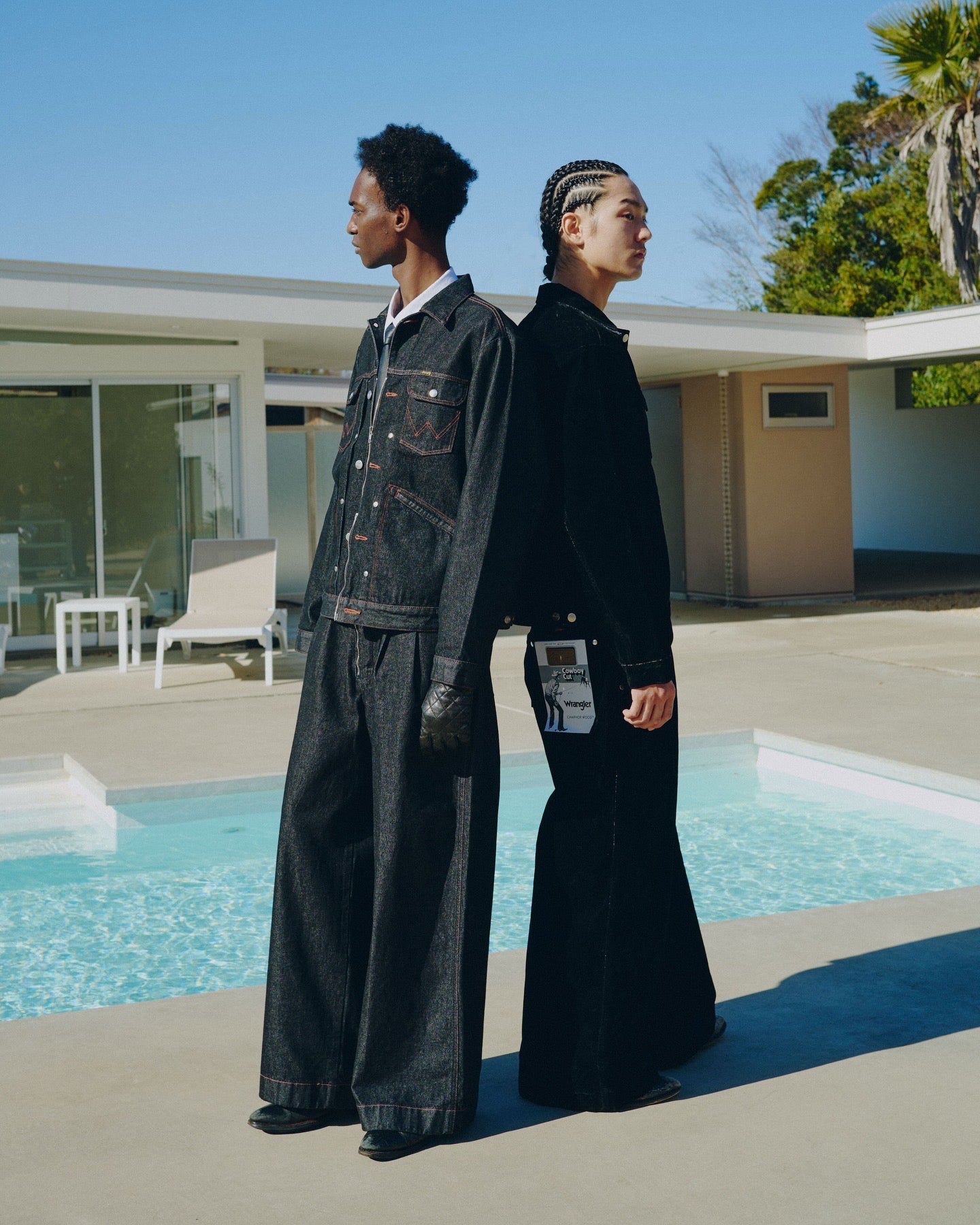 Wrangler × CamphorWood】custom 2way flocky trucker jacket【124MJ