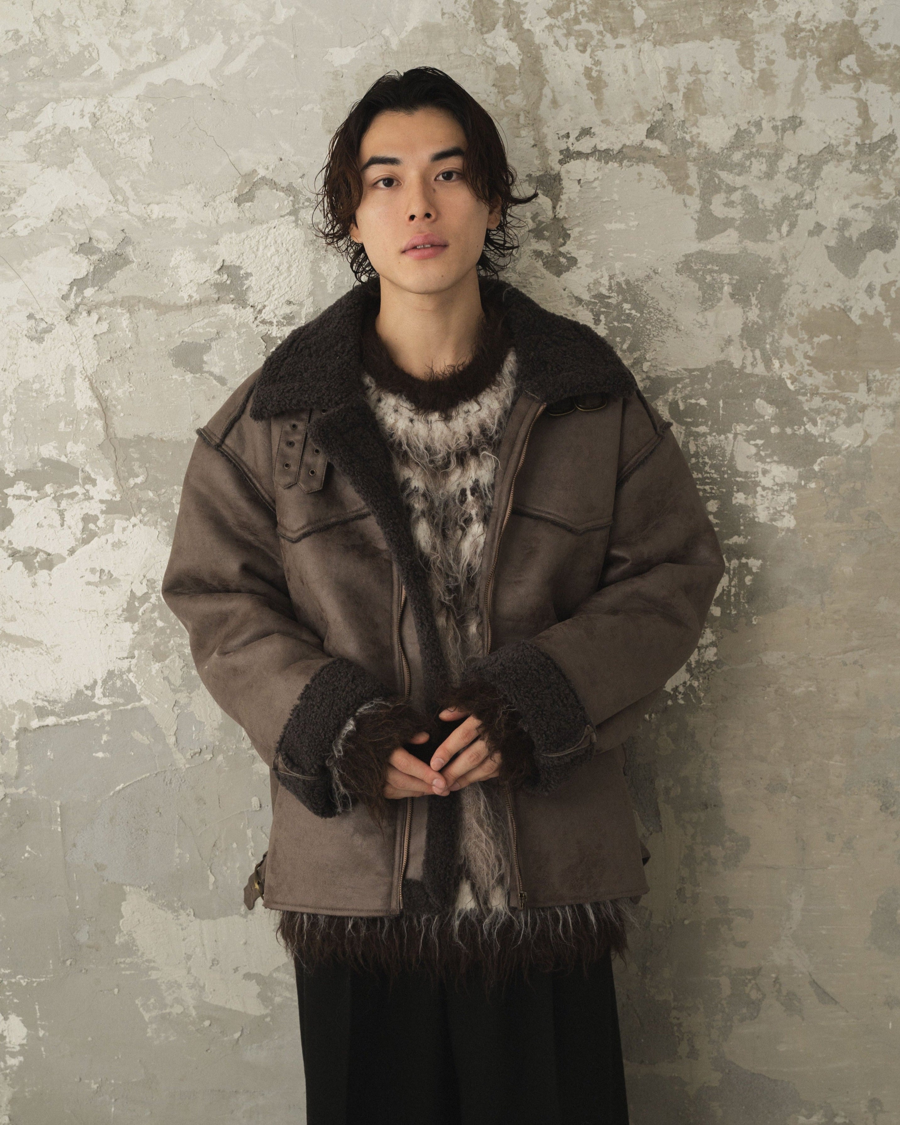 食品・日用品 半額ストア cut off camphorwood – jacket B-3 mouton fade faux ジャケット・アウター