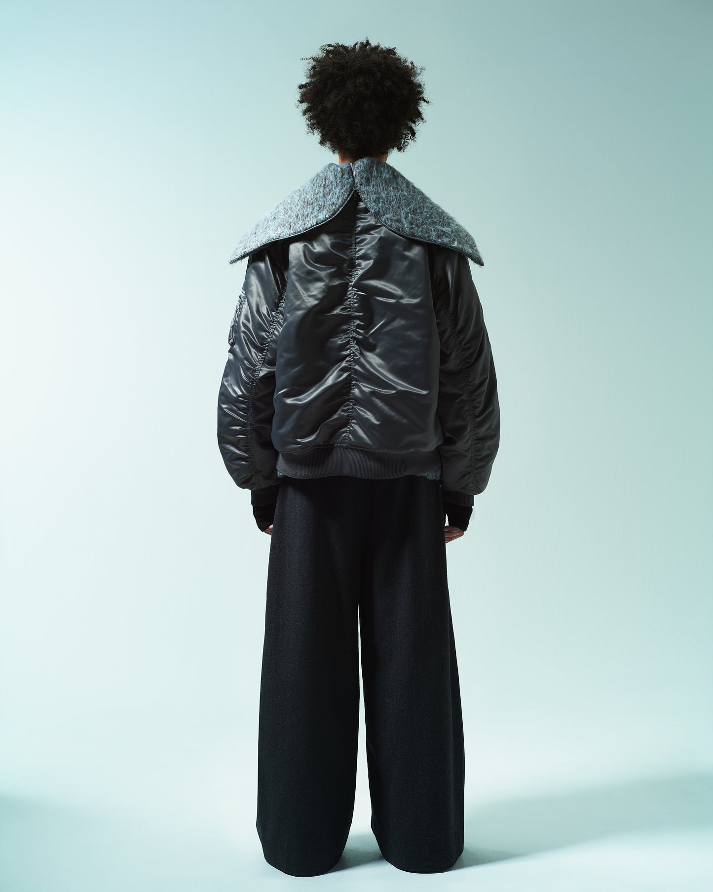 DETACHABLE COLLAR FIREMAN BOMBER JACKET