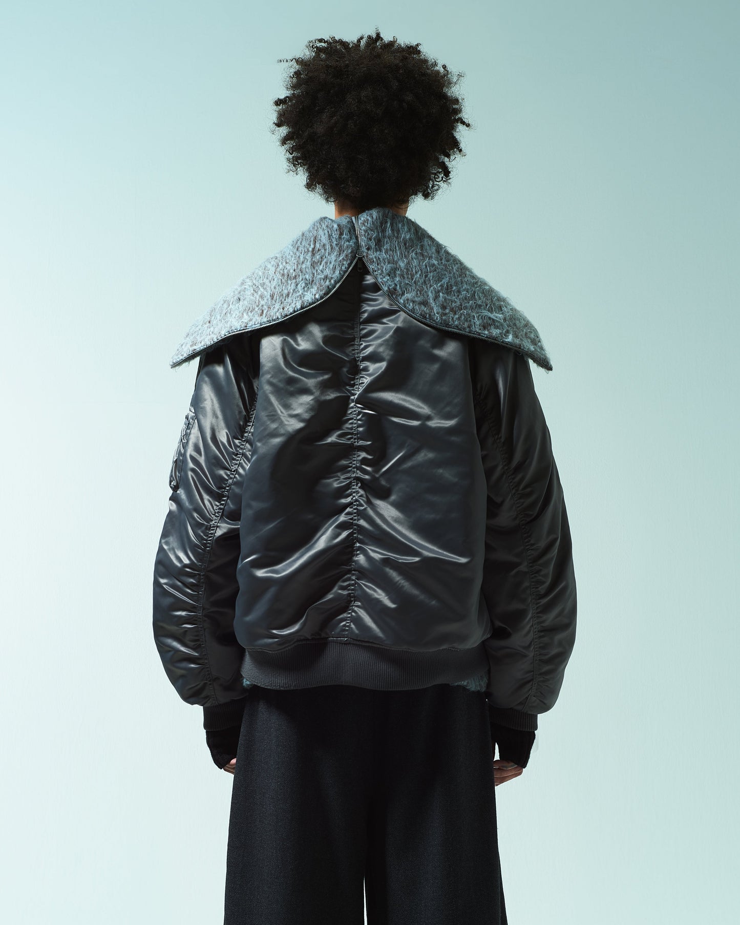 DETACHABLE COLLAR FIREMAN BOMBER JACKET