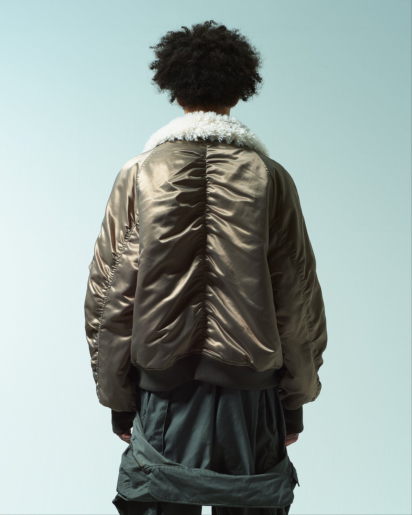 DETACHABLE COLLAR FIREMAN BOMBER JACKET