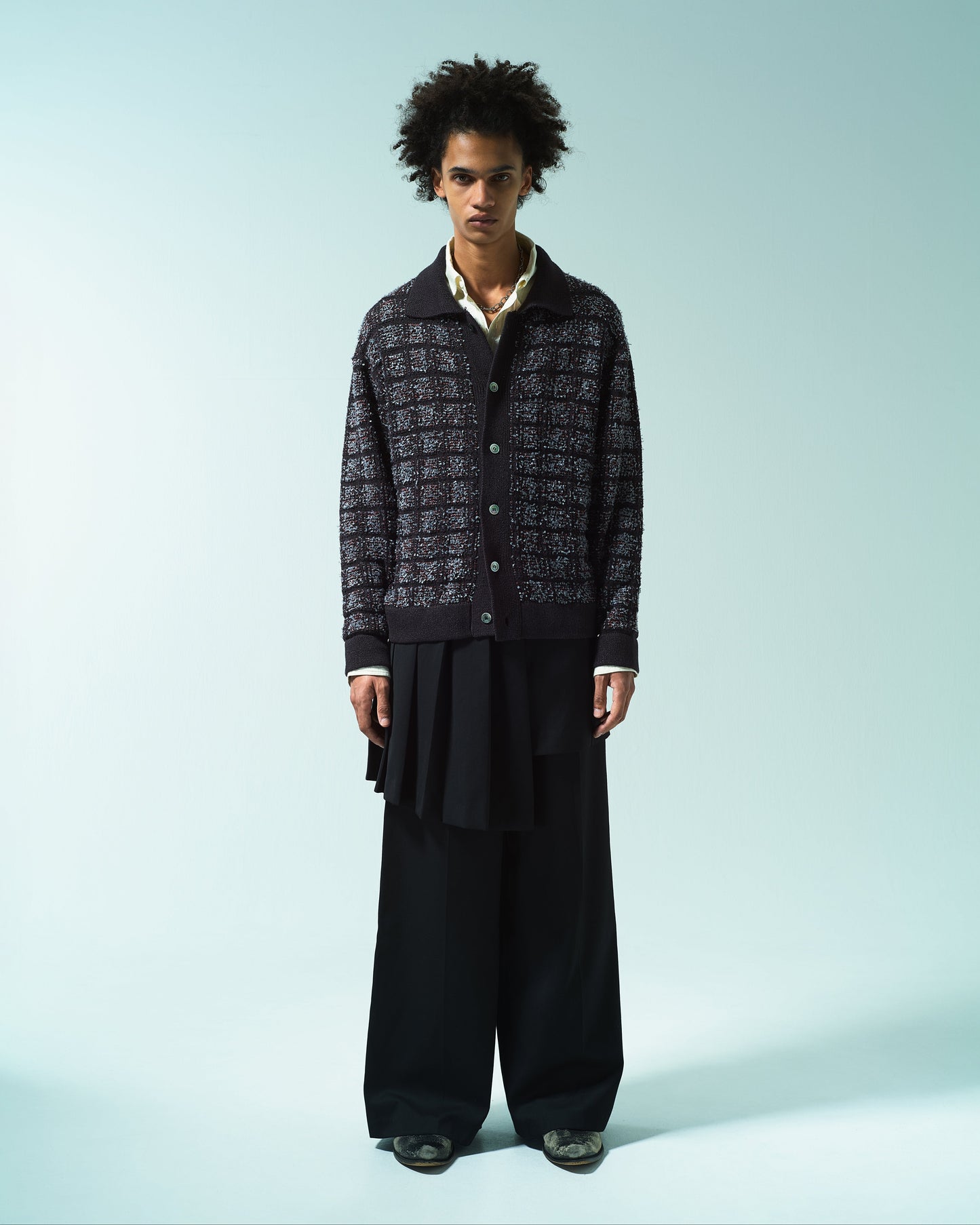 RAME TWEED KNIT L/S SHIRT