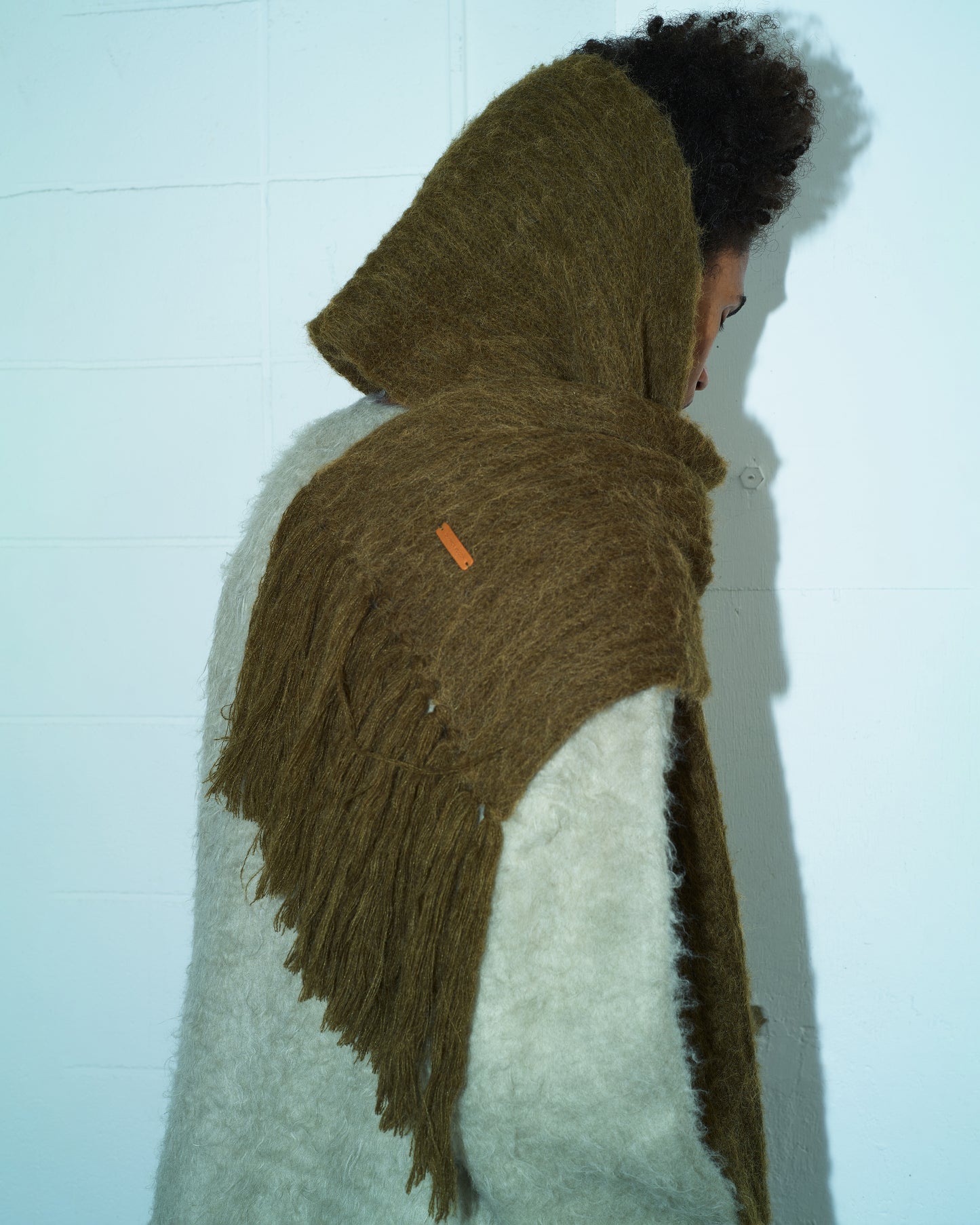 MOHAIR/ALPACA FRINGE LONG MUFFLER