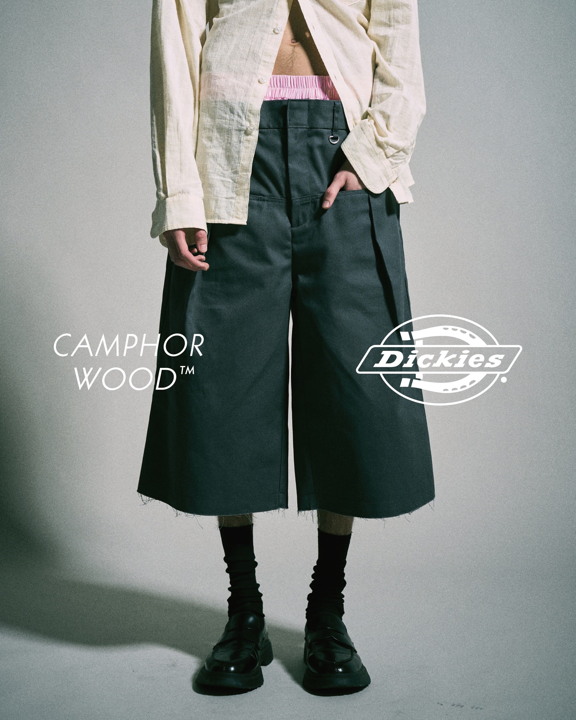 Dickies®︎×CAMPHORWOOD 】LAYERED BOXER CUT-OFF WIDE CHINO SHORTS