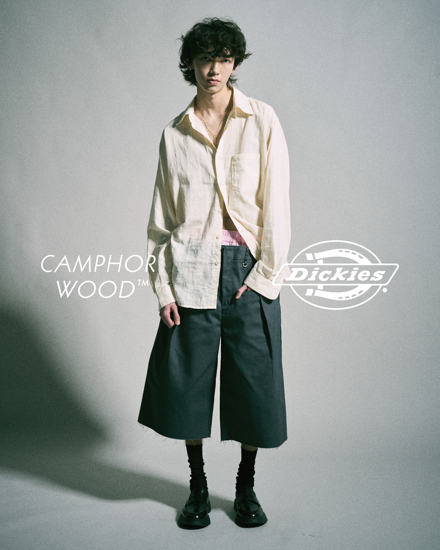【 Dickies®︎×CAMPHORWOOD 】LAYERED BOXER CUT-OFF WIDE CHINO SHORTS