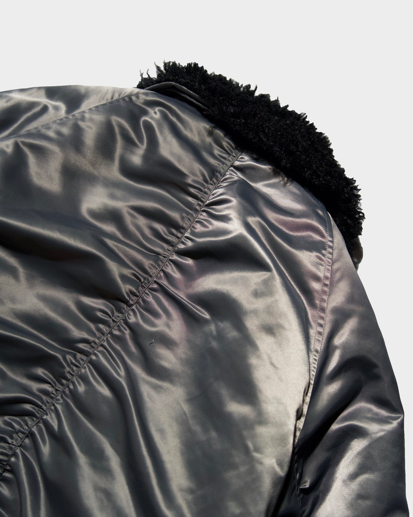 DETACHABLE COLLAR FIREMAN BOMBER JACKET