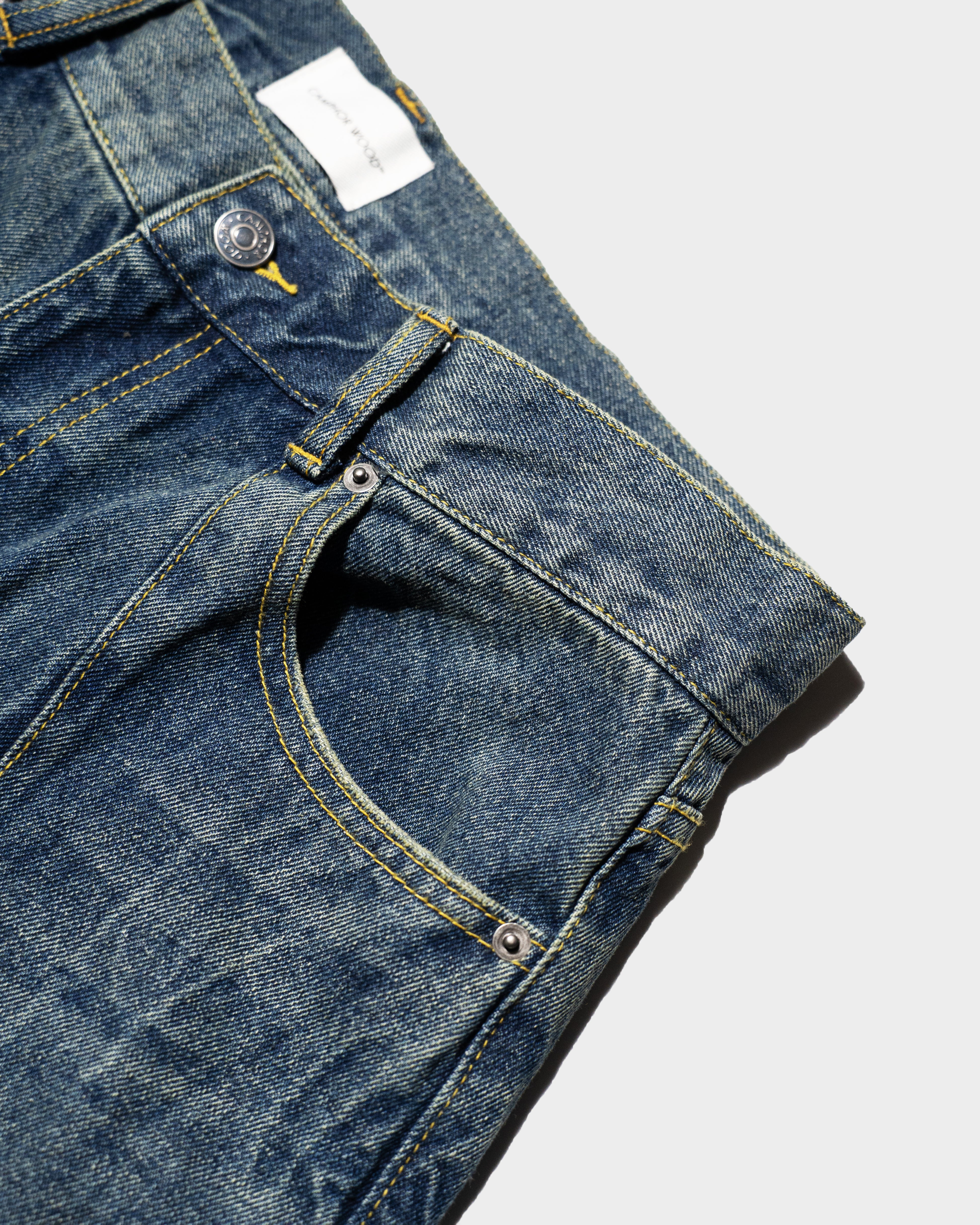 CRACKED CHEMICAL-WASHED WIDE BAGGY JEANS – CAMPHOR WOOD - OFFICIAL