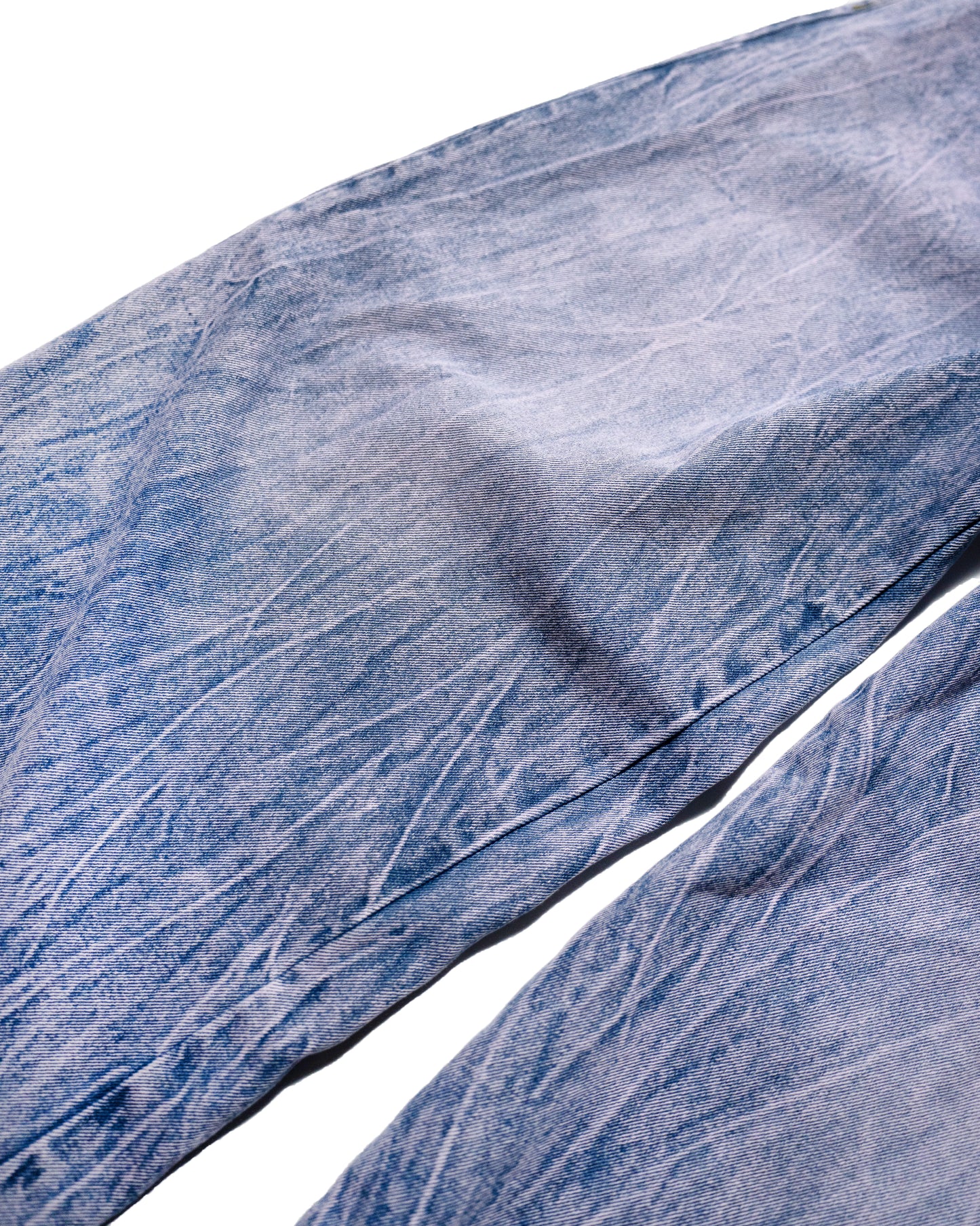 CRACKED CHEMICAL-WASHED WIDE BAGGY JEANS