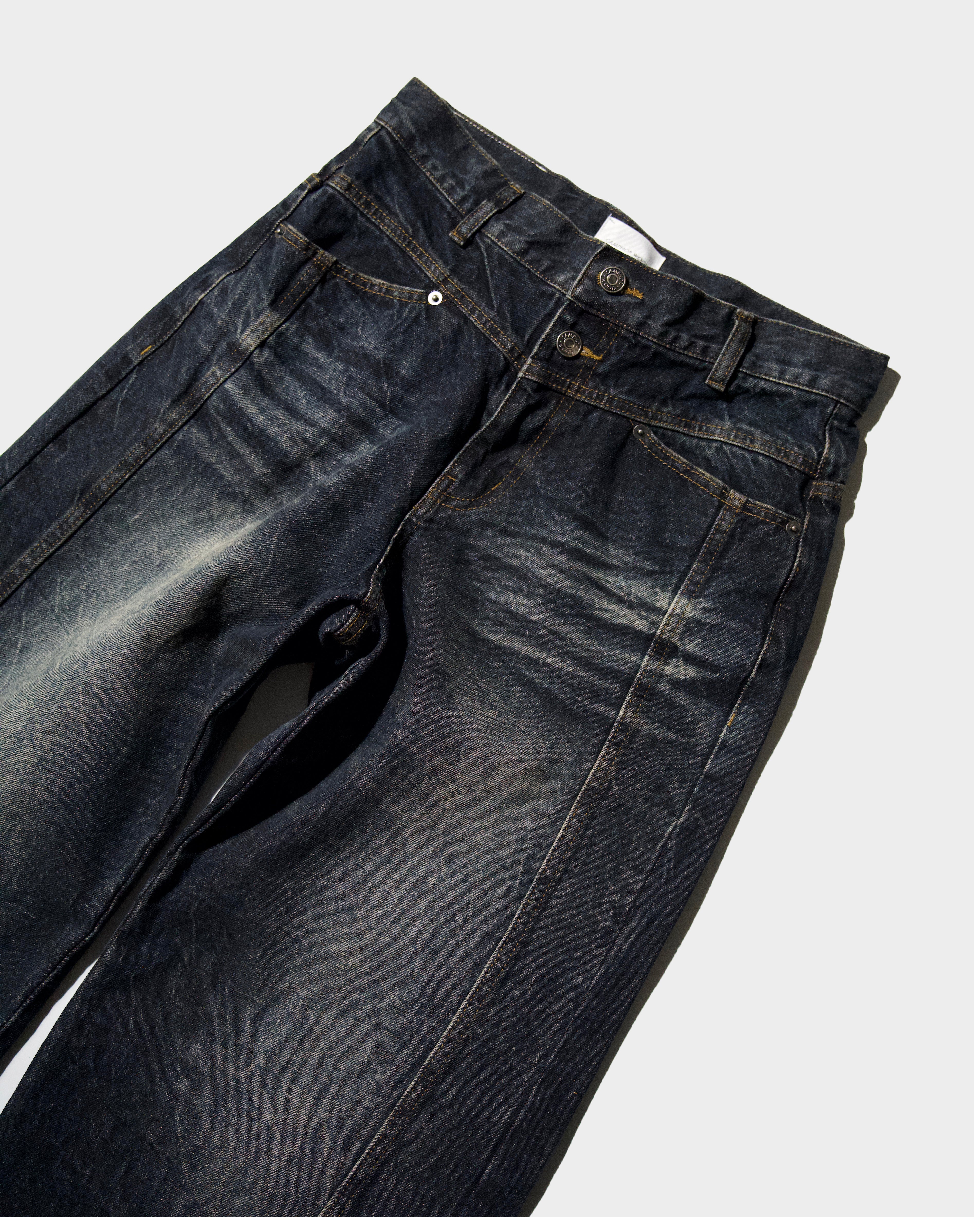 CRUSH FADE SIDE SEEM BOOTS CUT JEANS – CAMPHOR WOOD - OFFICIAL