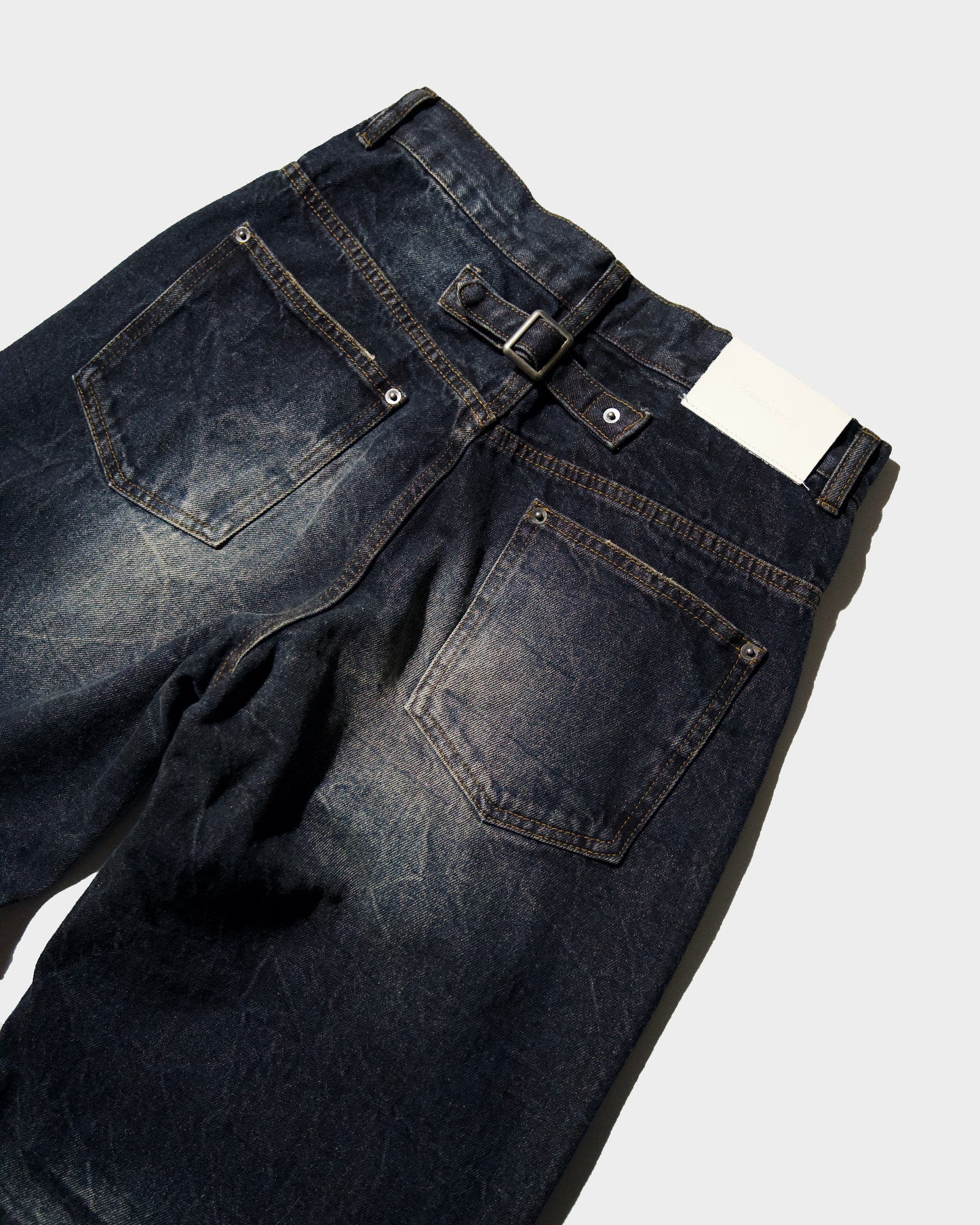 CRUSH FADE SIDE SEEM BOOTS CUT JEANS