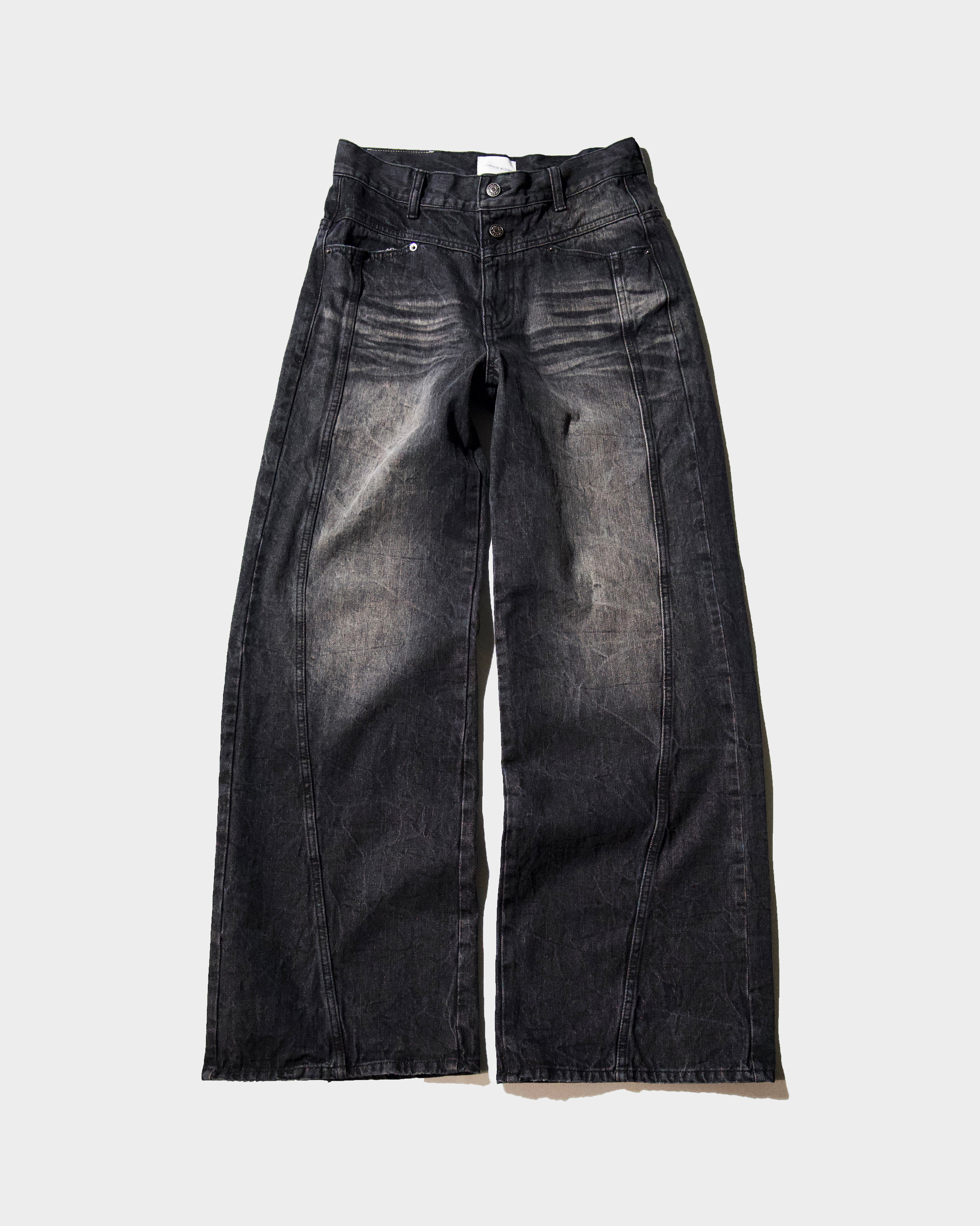 CRUSH FADE SIDE SEEM BOOTS CUT JEANS – CAMPHOR WOOD - OFFICIAL