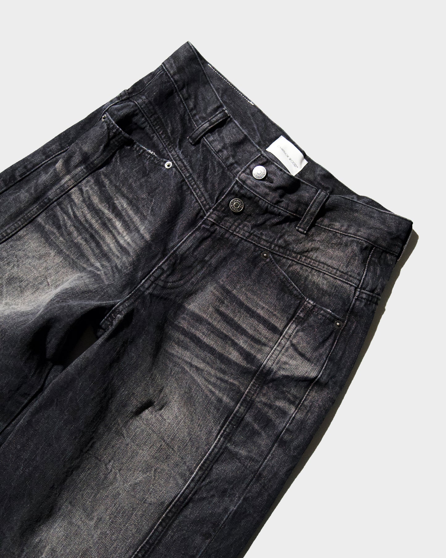 CRUSH FADE SIDE SEEM BOOTS CUT JEANS