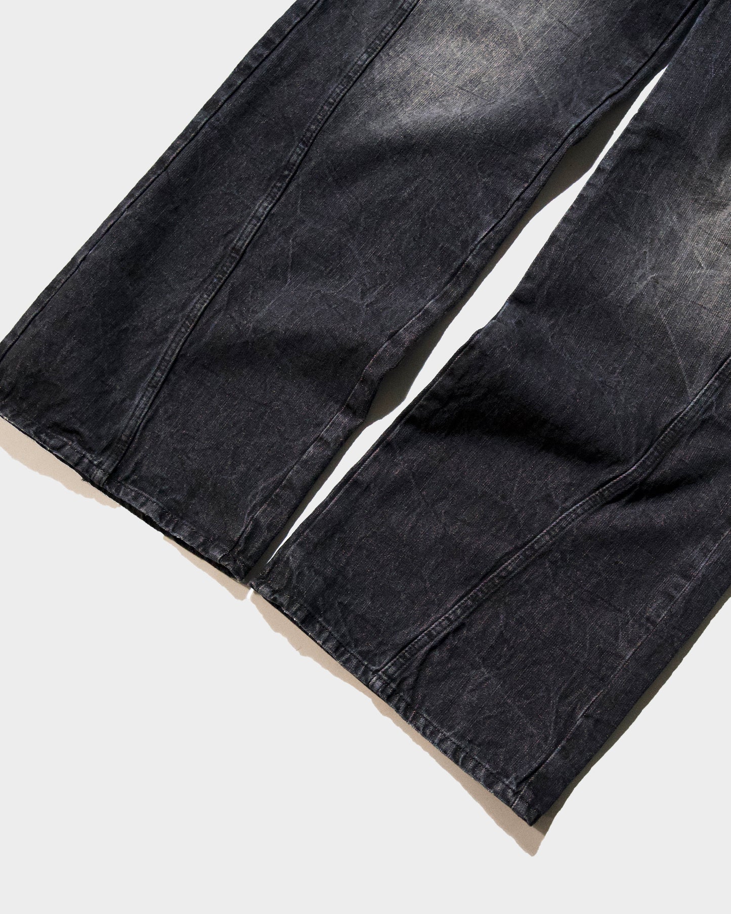 CRUSH FADE SIDE SEEM BOOTS CUT JEANS