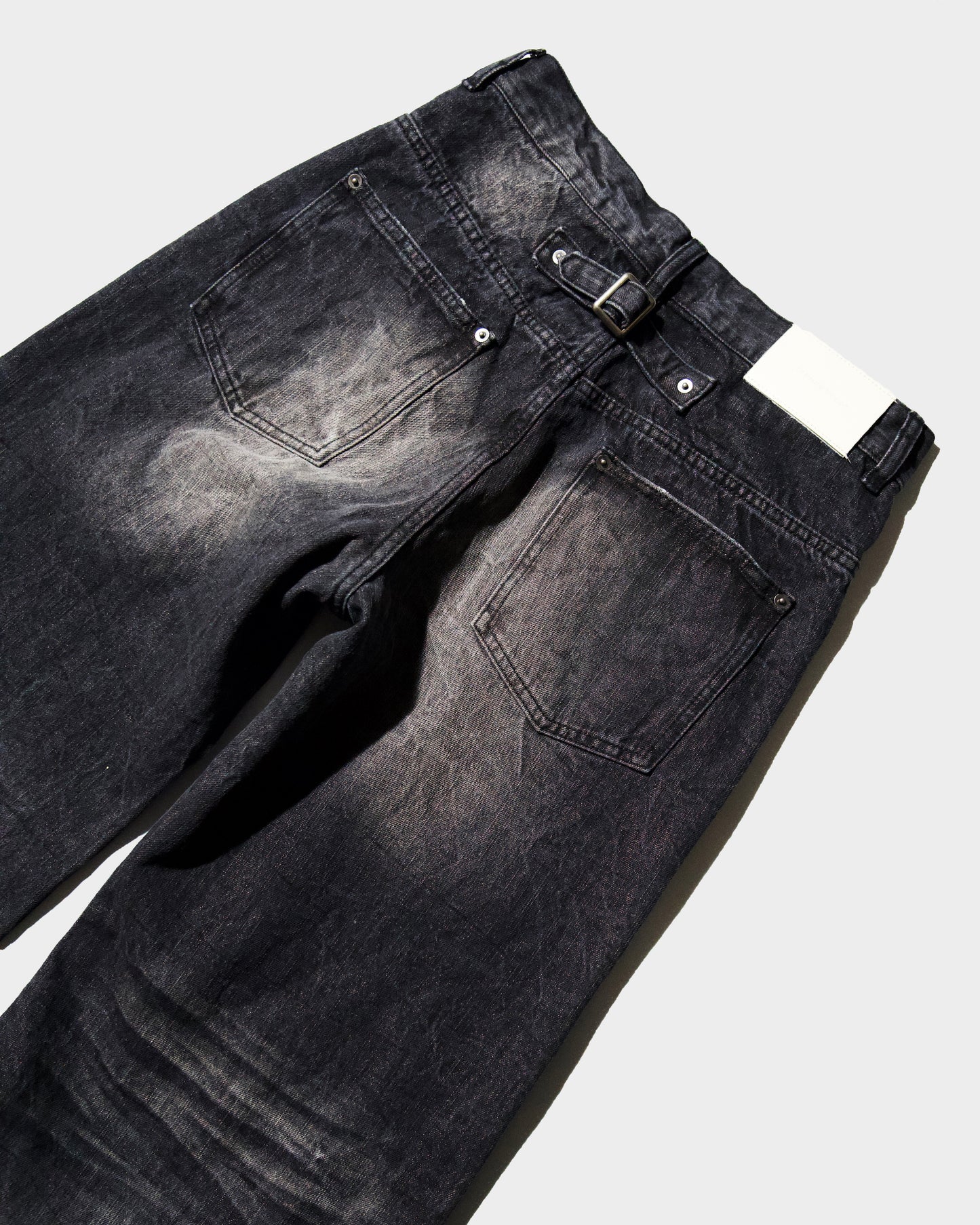 CRUSH FADE SIDE SEEM BOOTS CUT JEANS