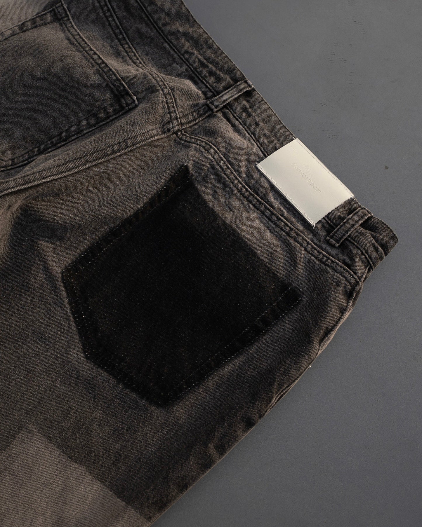fade blast semi-baggy denim