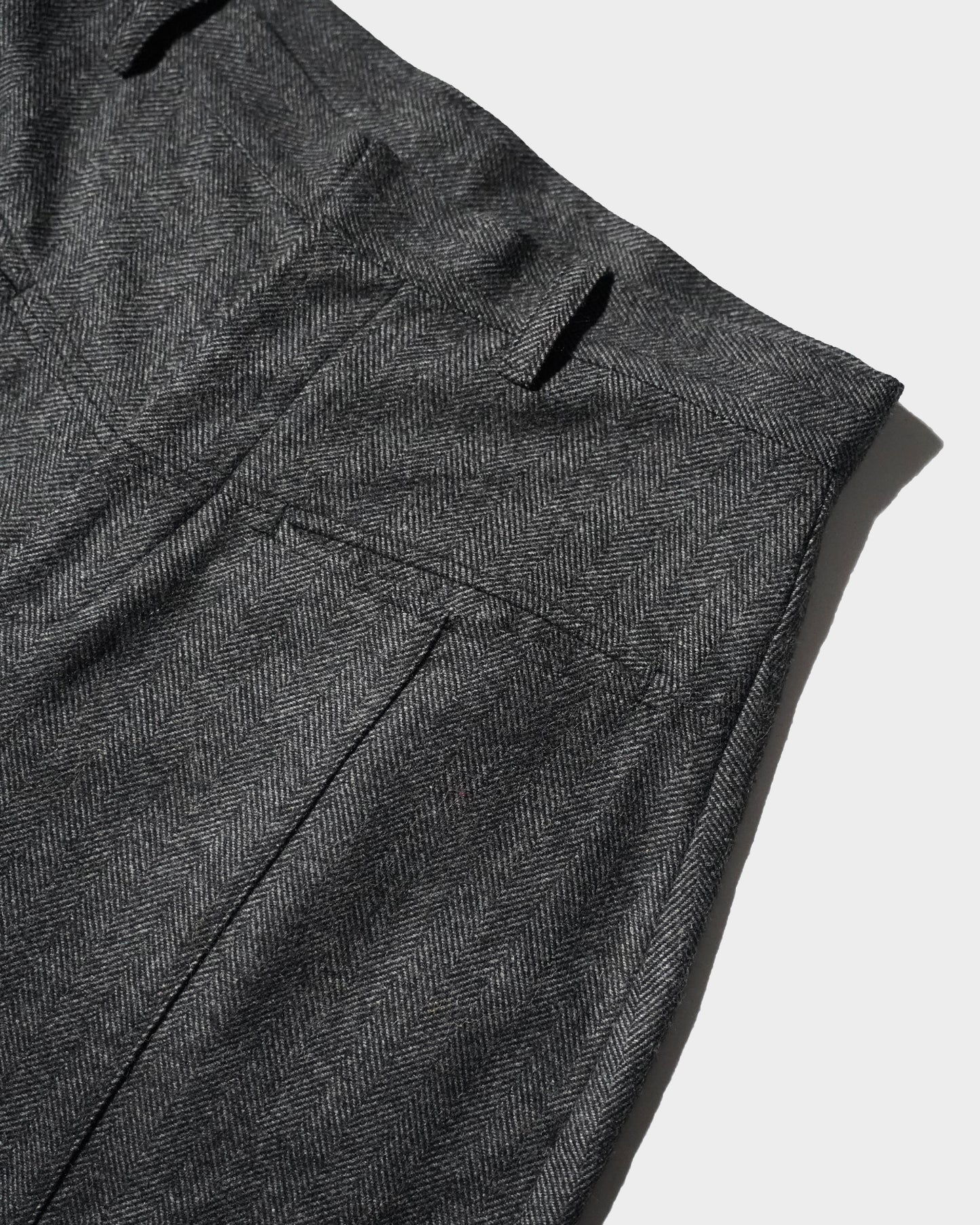 WIDE BAGGY SEEM TUCK TWEED SLACKS