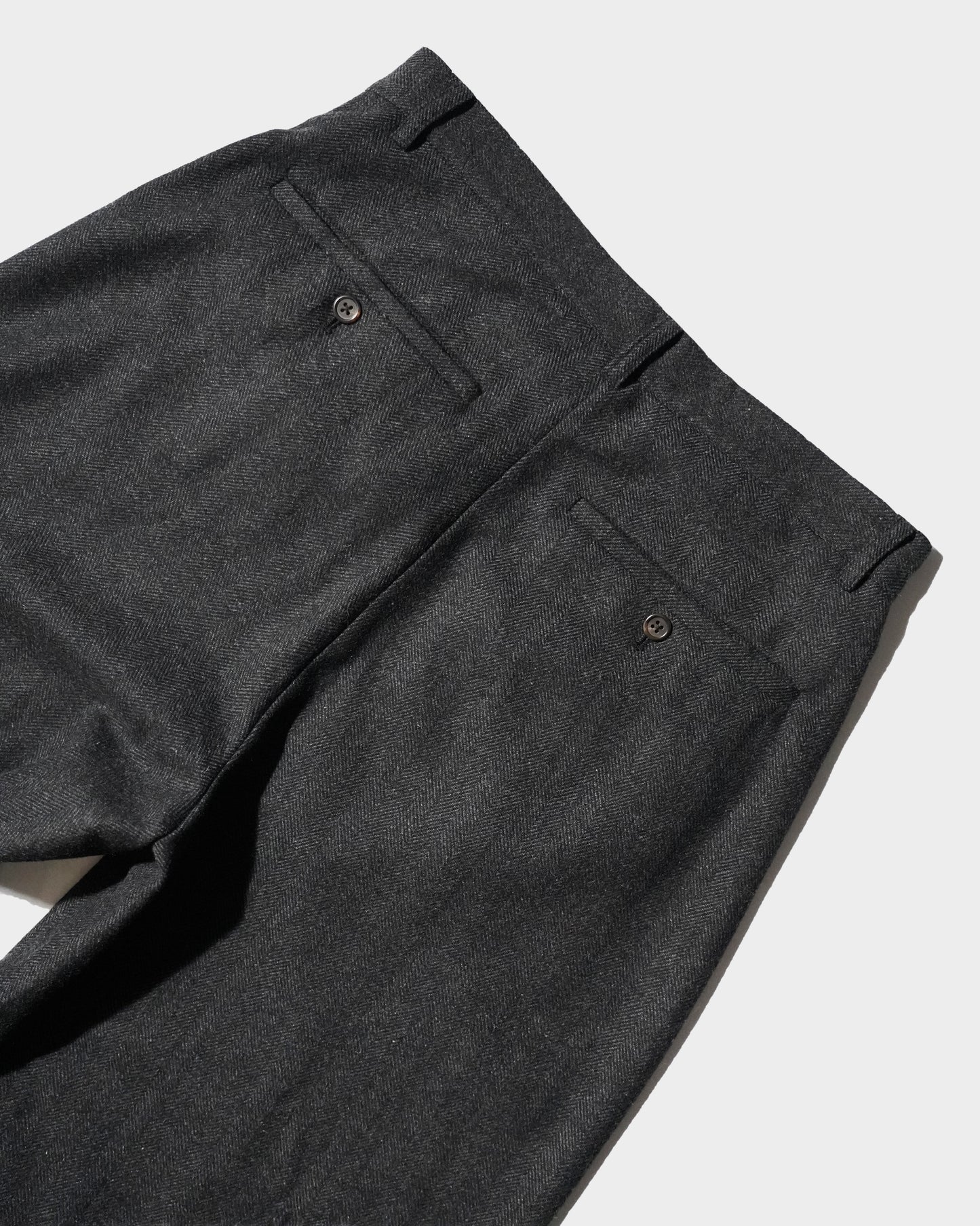 WIDE BAGGY SEEM TUCK TWEED SLACKS