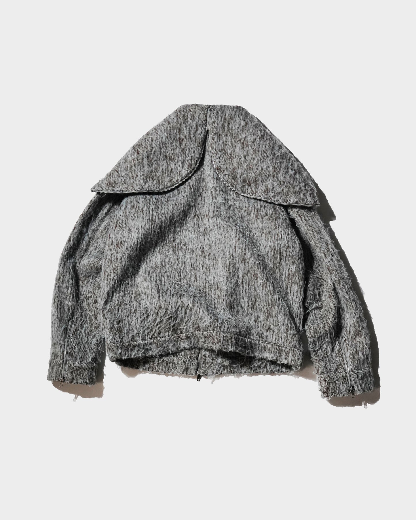 SAILOR COLLAR SHAGGY HOODIE