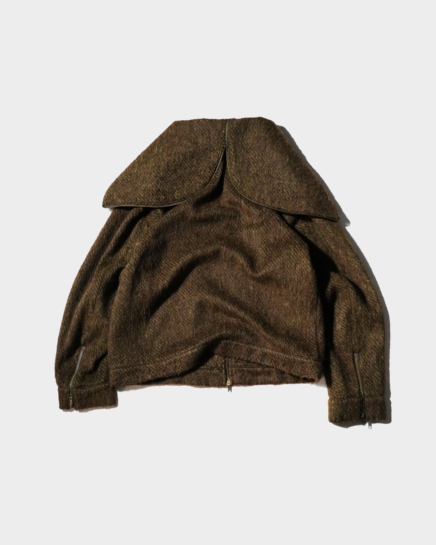 SAILOR COLLAR SHAGGY HOODIE