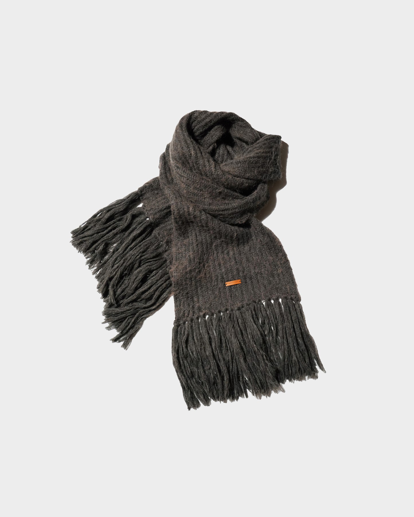 MOHAIR/ALPACA FRINGE LONG MUFFLER