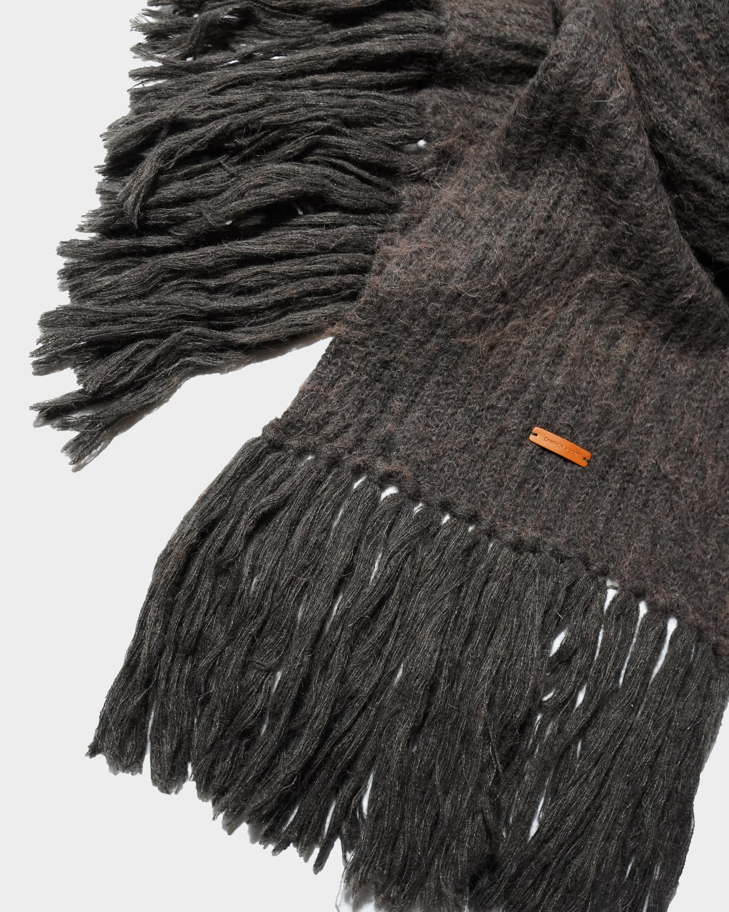 MOHAIR/ALPACA FRINGE LONG MUFFLER