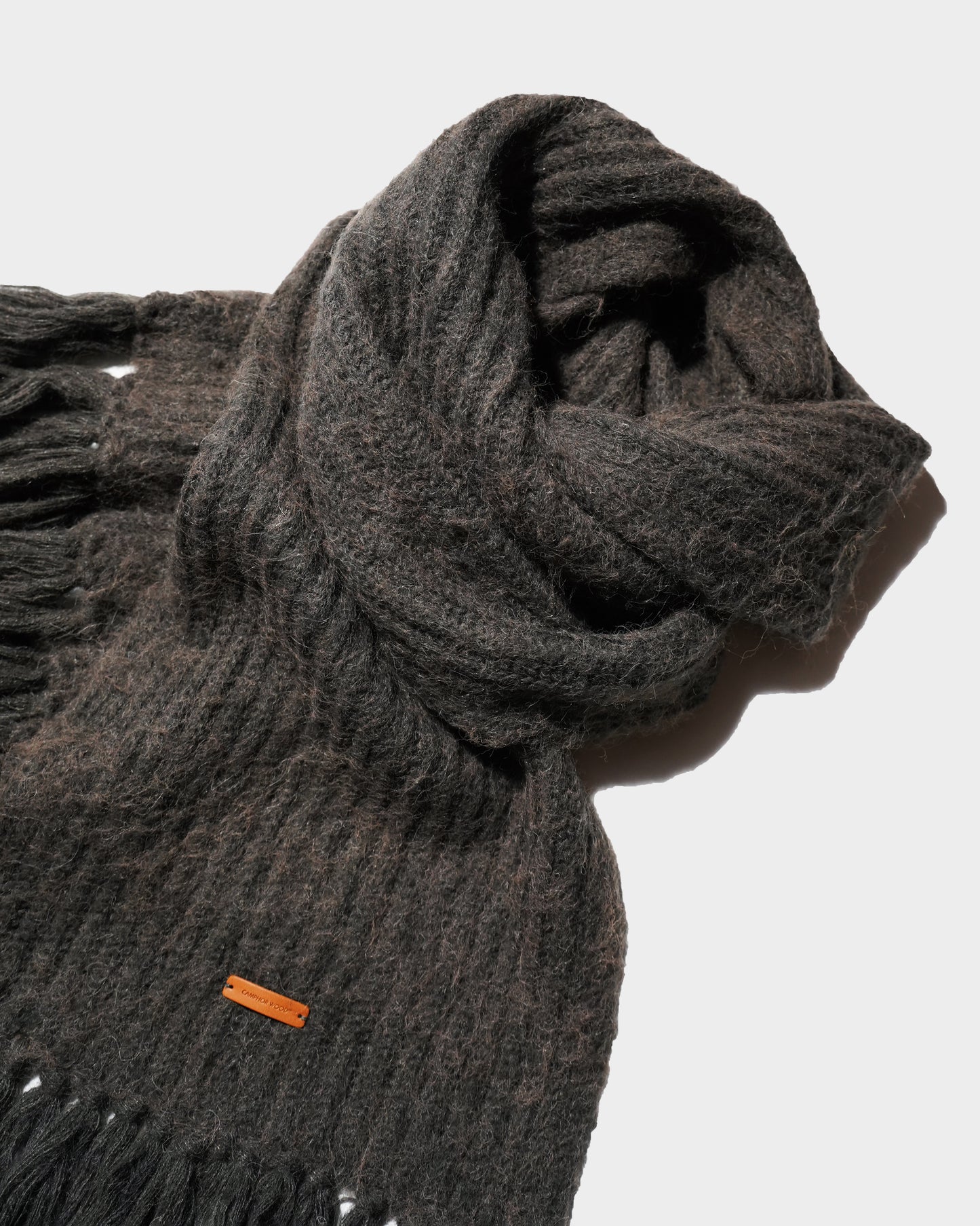 MOHAIR/ALPACA FRINGE LONG MUFFLER