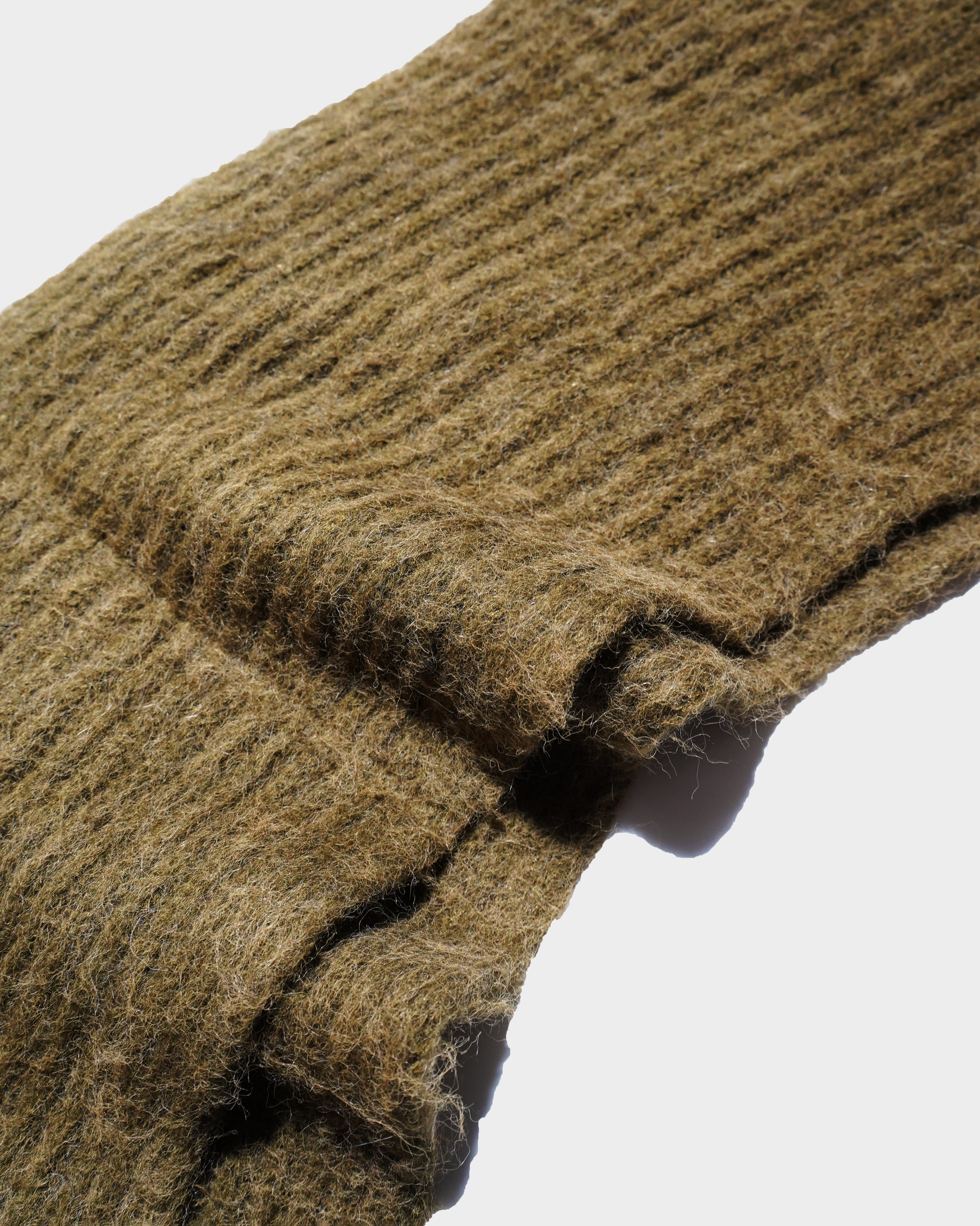MOHAIR/ALPACA FRINGE LONG MUFFLER – CAMPHOR WOOD - OFFICIAL ONLINE