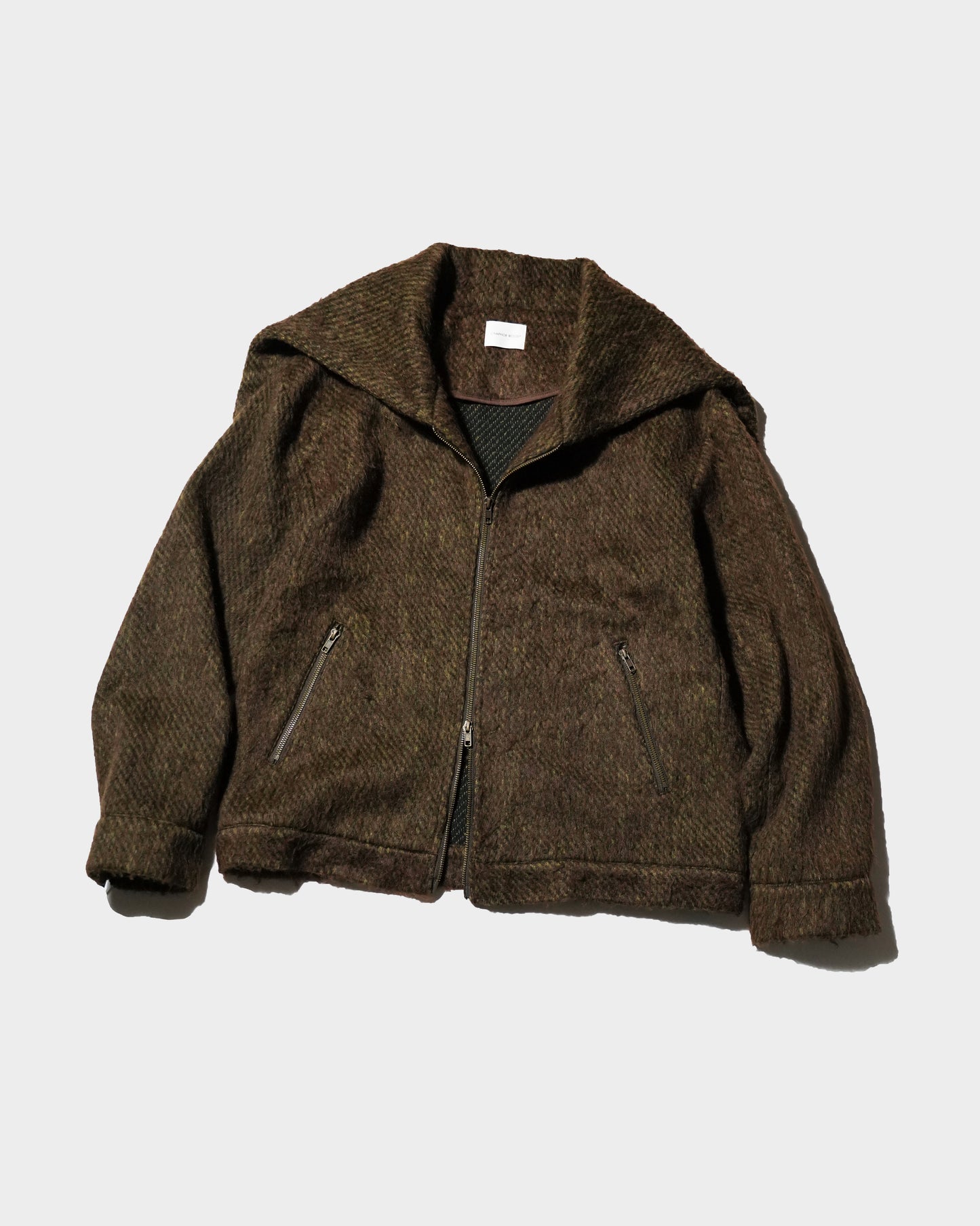 SAILOR COLLAR SHAGGY HOODIE