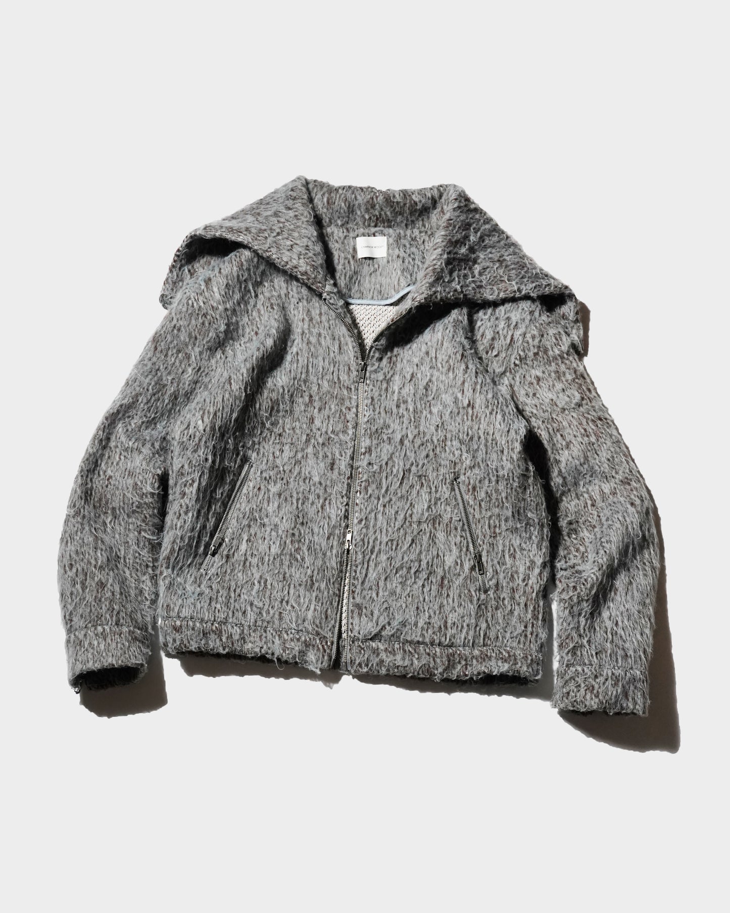 SAILOR COLLAR SHAGGY HOODIE