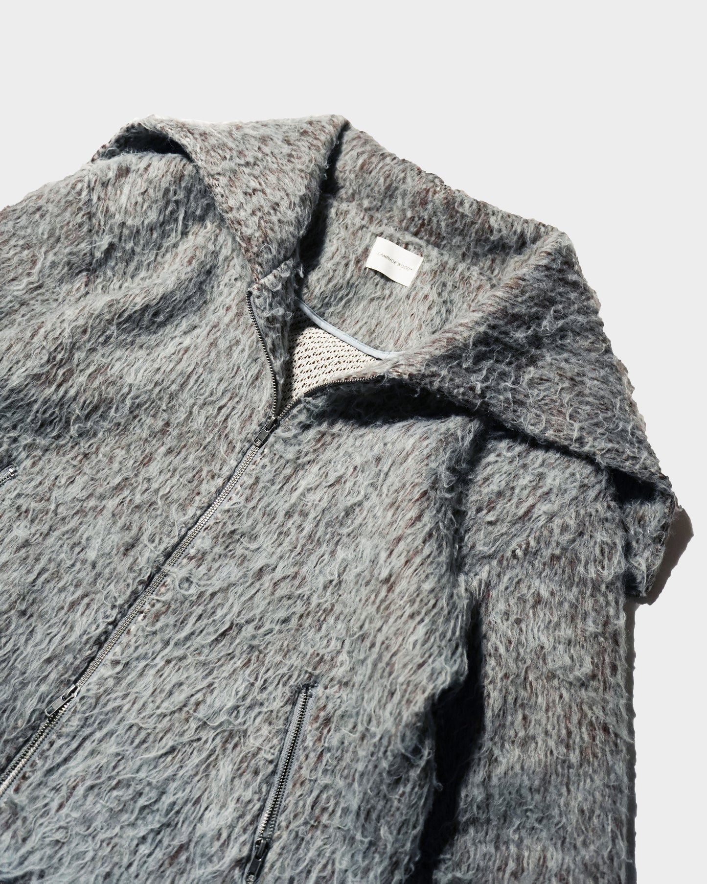 SAILOR COLLAR SHAGGY HOODIE