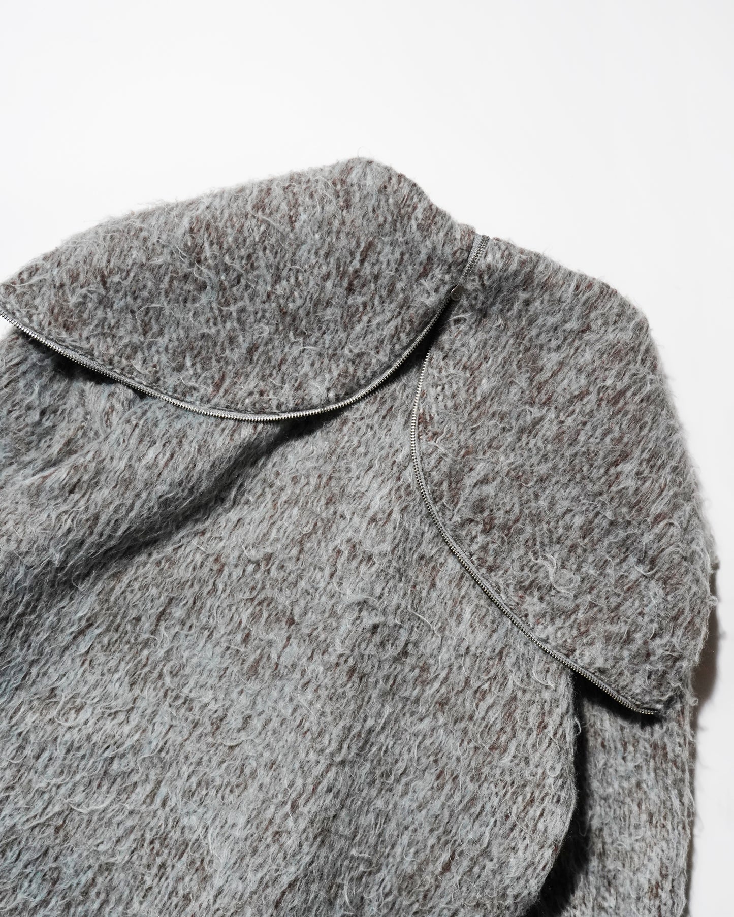 SAILOR COLLAR SHAGGY HOODIE